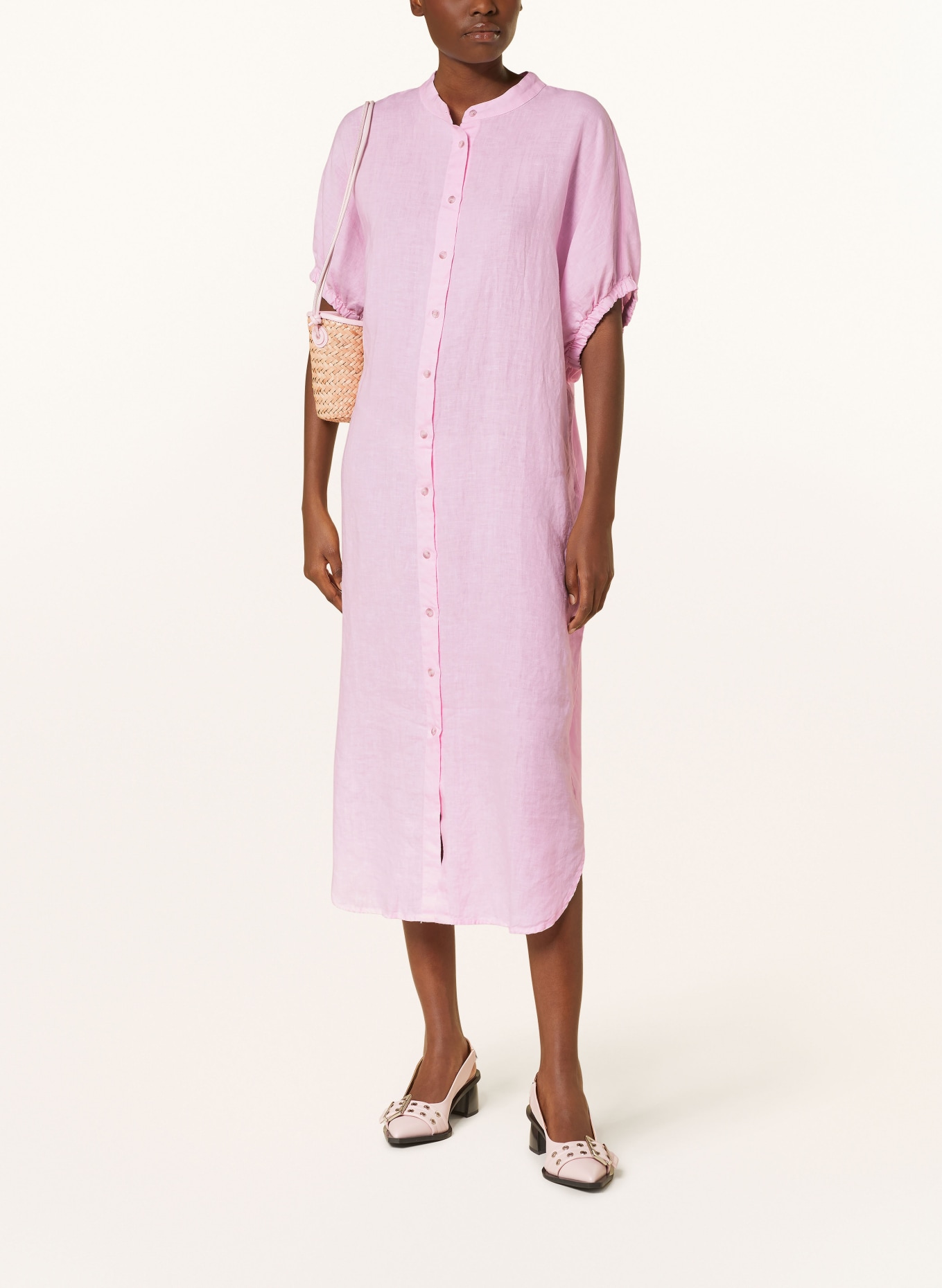 SoSUE Linen dress, Color: PINK (Image 2)