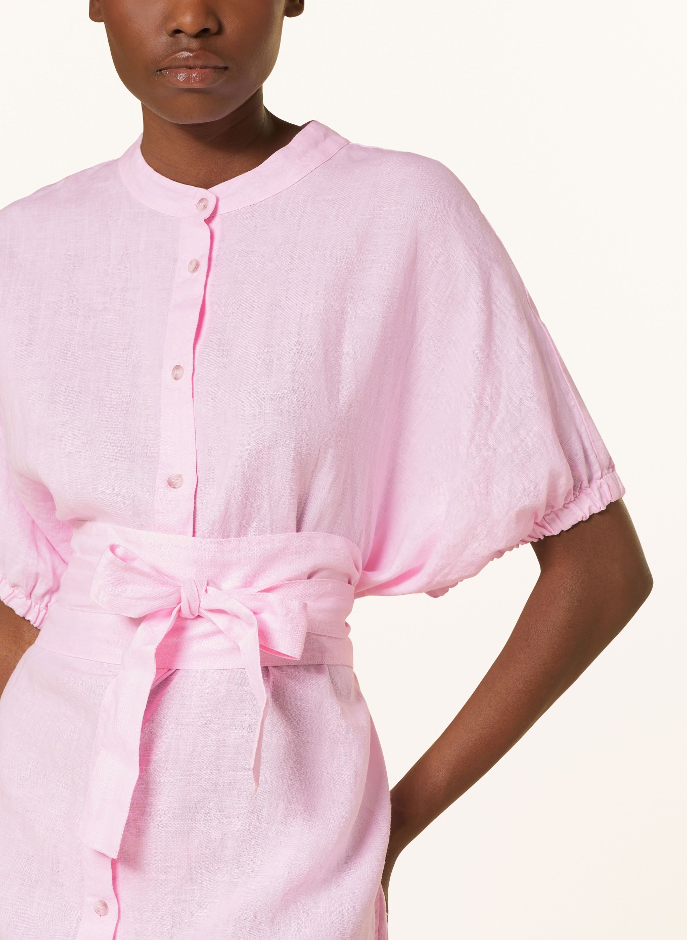 SoSUE Linen dress, Color: PINK (Image 4)