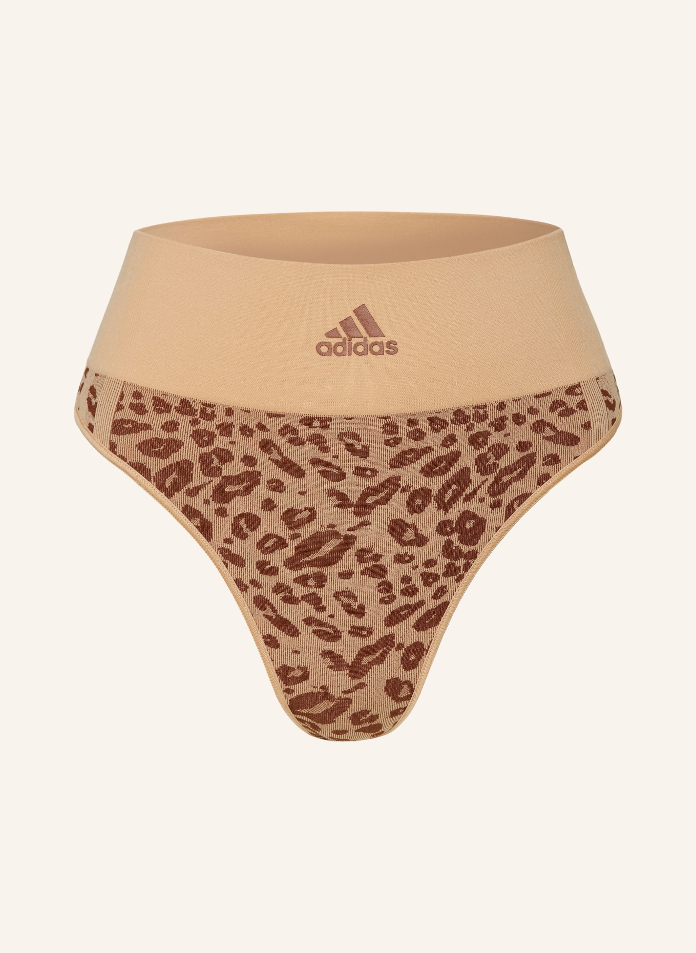 adidas High-waisted brief, Color: BEIGE/ BROWN (Image 1)