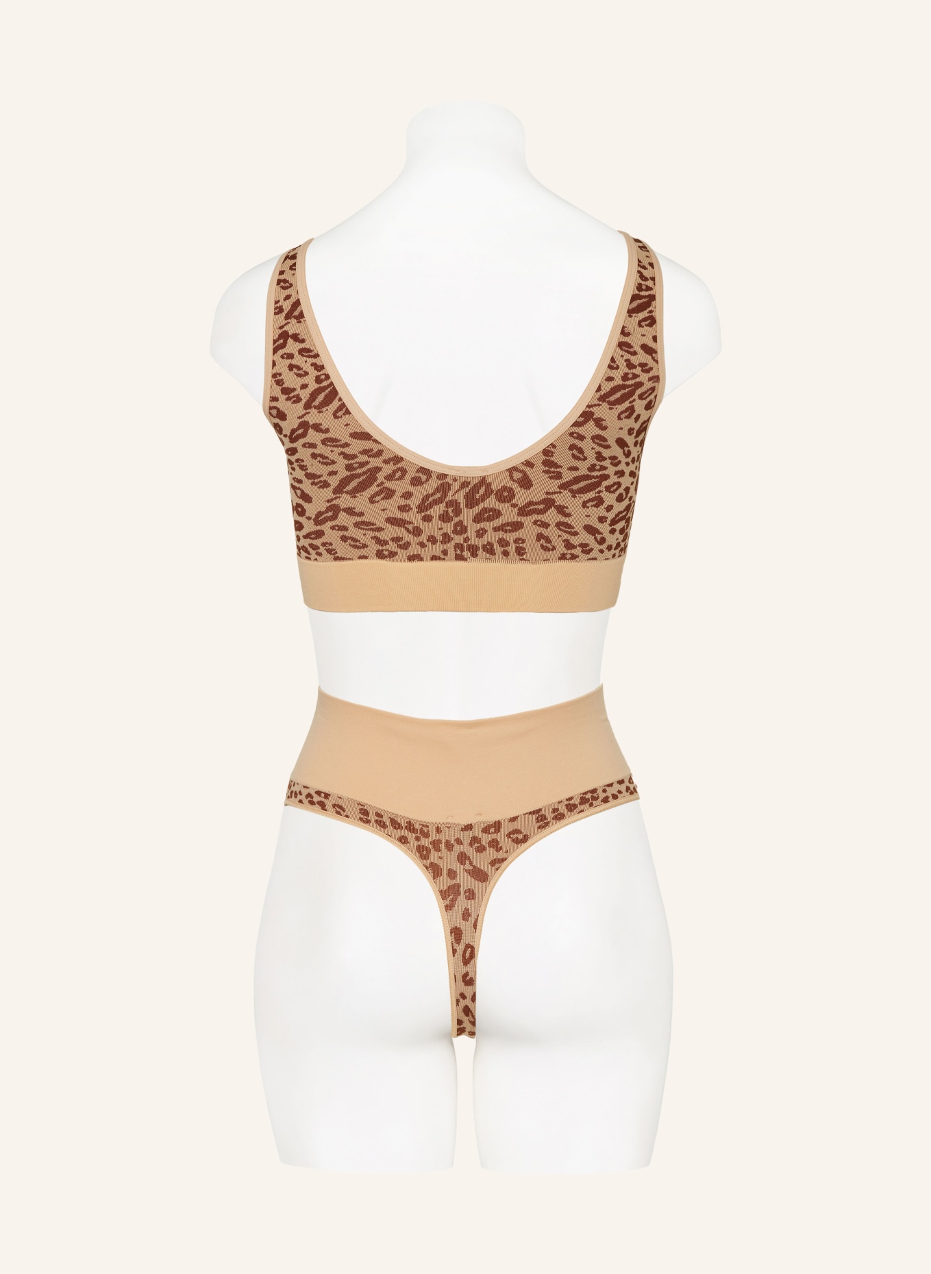 adidas High-waisted brief, Color: BEIGE/ BROWN (Image 3)
