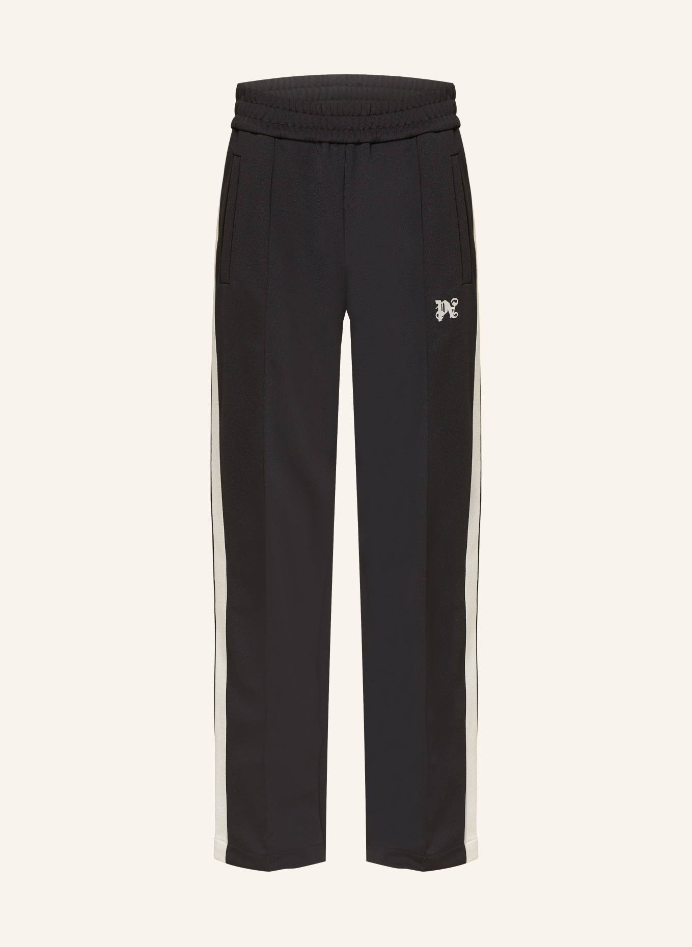 Palm Angels Track pants with tuxedo stripes, Color: BLACK/ CREAM (Image 1)