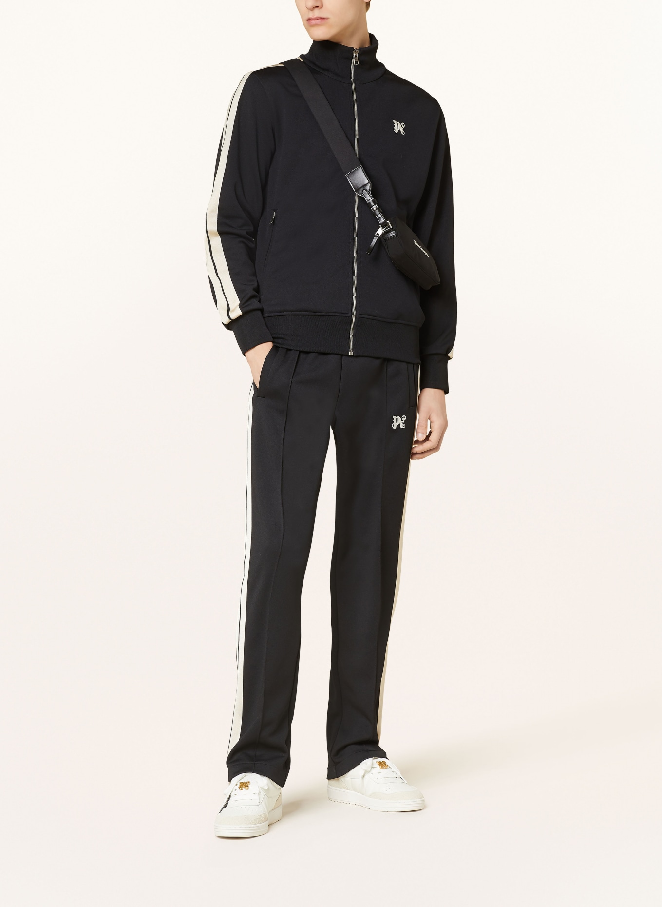Palm Angels Track pants with tuxedo stripes, Color: BLACK/ CREAM (Image 2)