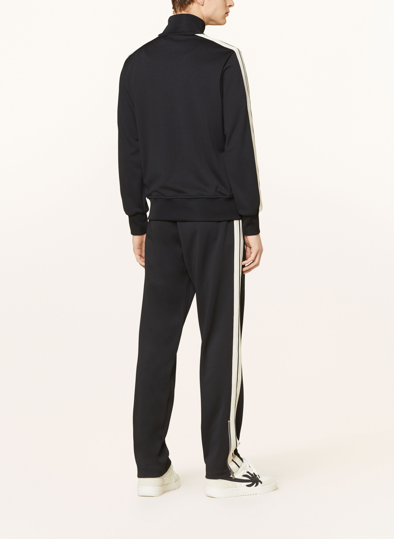 Palm Angels Track pants with tuxedo stripes, Color: BLACK/ CREAM (Image 3)