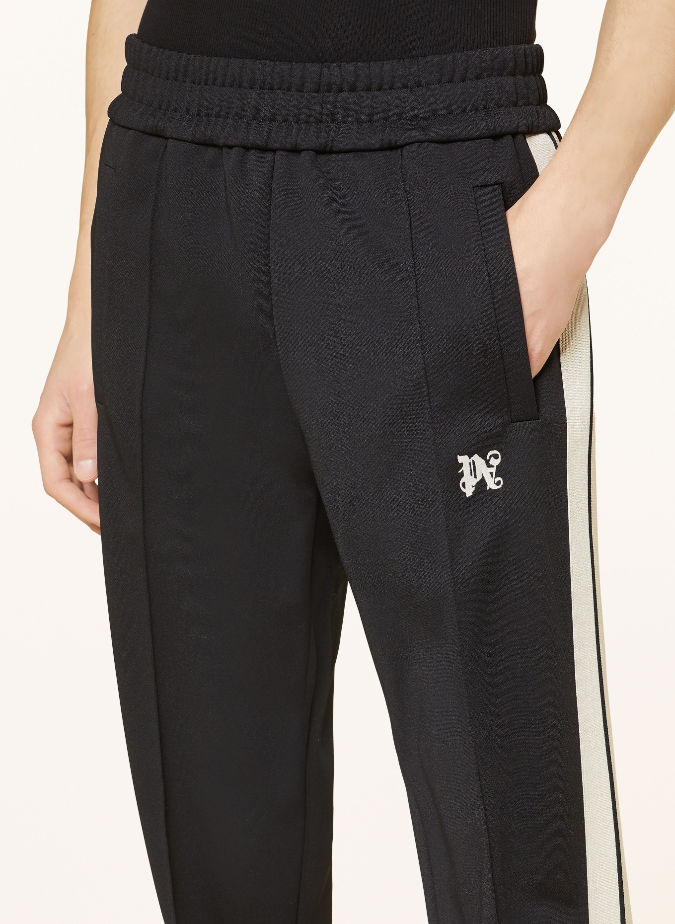 Palm Angels Track pants with tuxedo stripes, Color: BLACK/ CREAM (Image 5)