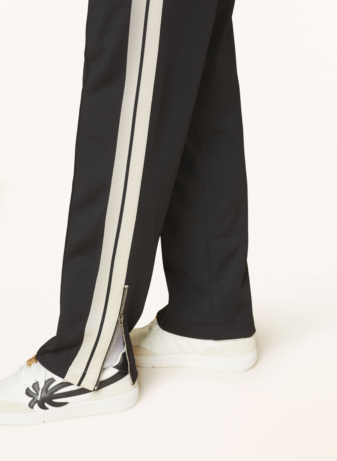 Palm Angels Track pants with tuxedo stripes, Color: BLACK/ CREAM (Image 7)