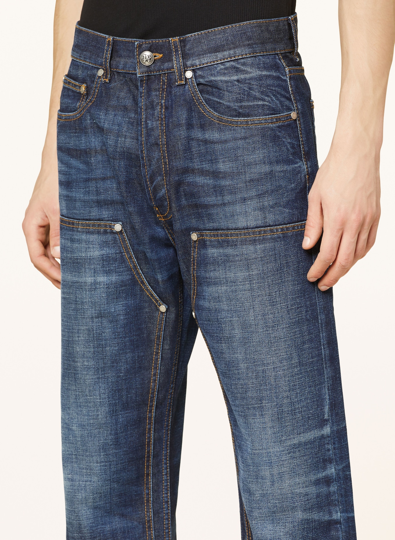 Palm Angels Jeans straight fit, Color: 4510 DNM BLUE BLACK (Image 5)