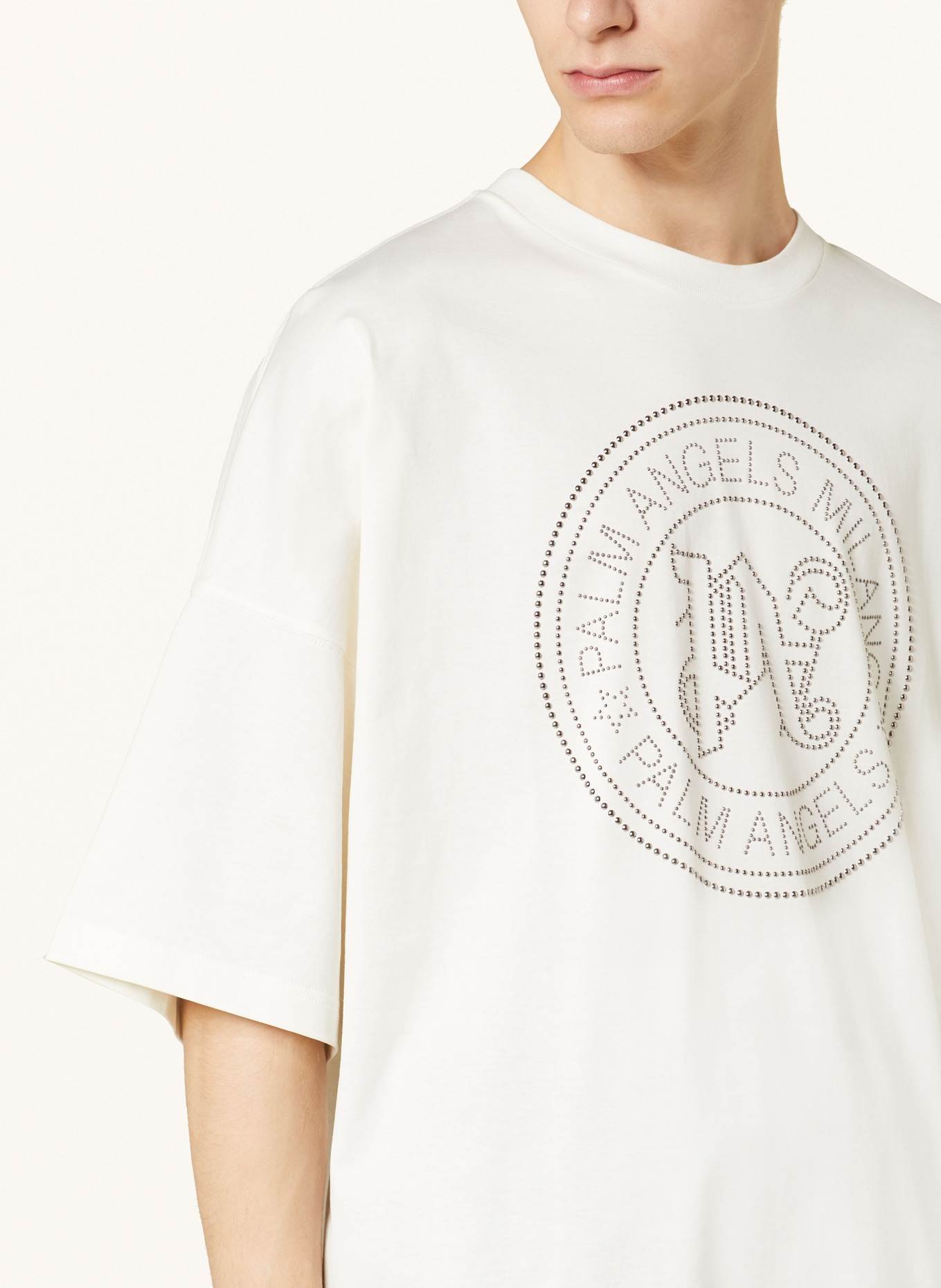 Palm Angels T-shirt with rivets, Color: WHITE (Image 4)