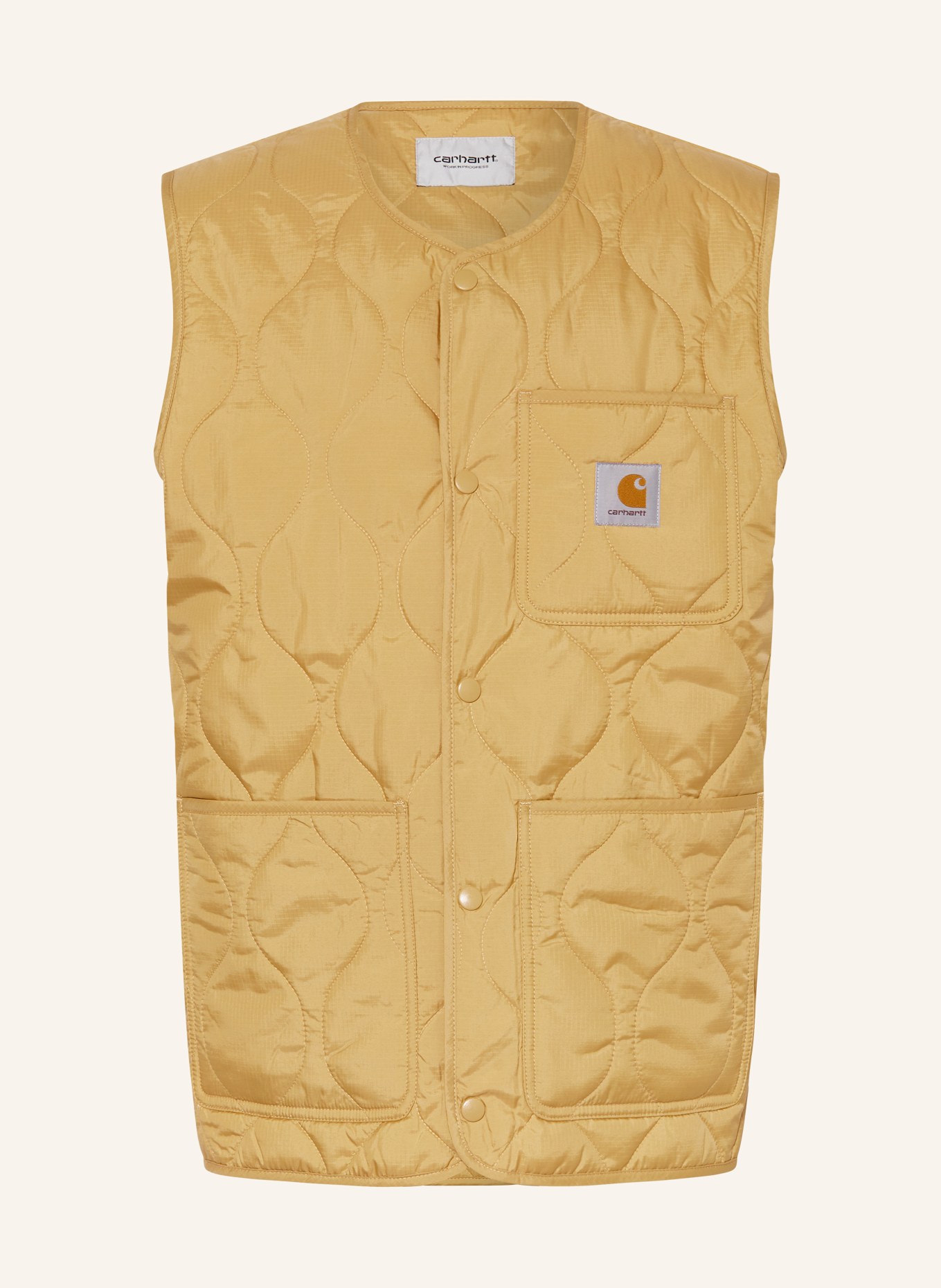 carhartt WIP Quilted vest SKYTON, Color: LIGHT BROWN (Image 1)