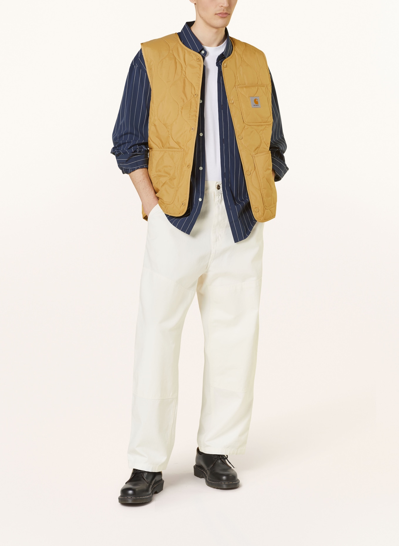 carhartt WIP Quilted vest SKYTON, Color: LIGHT BROWN (Image 2)