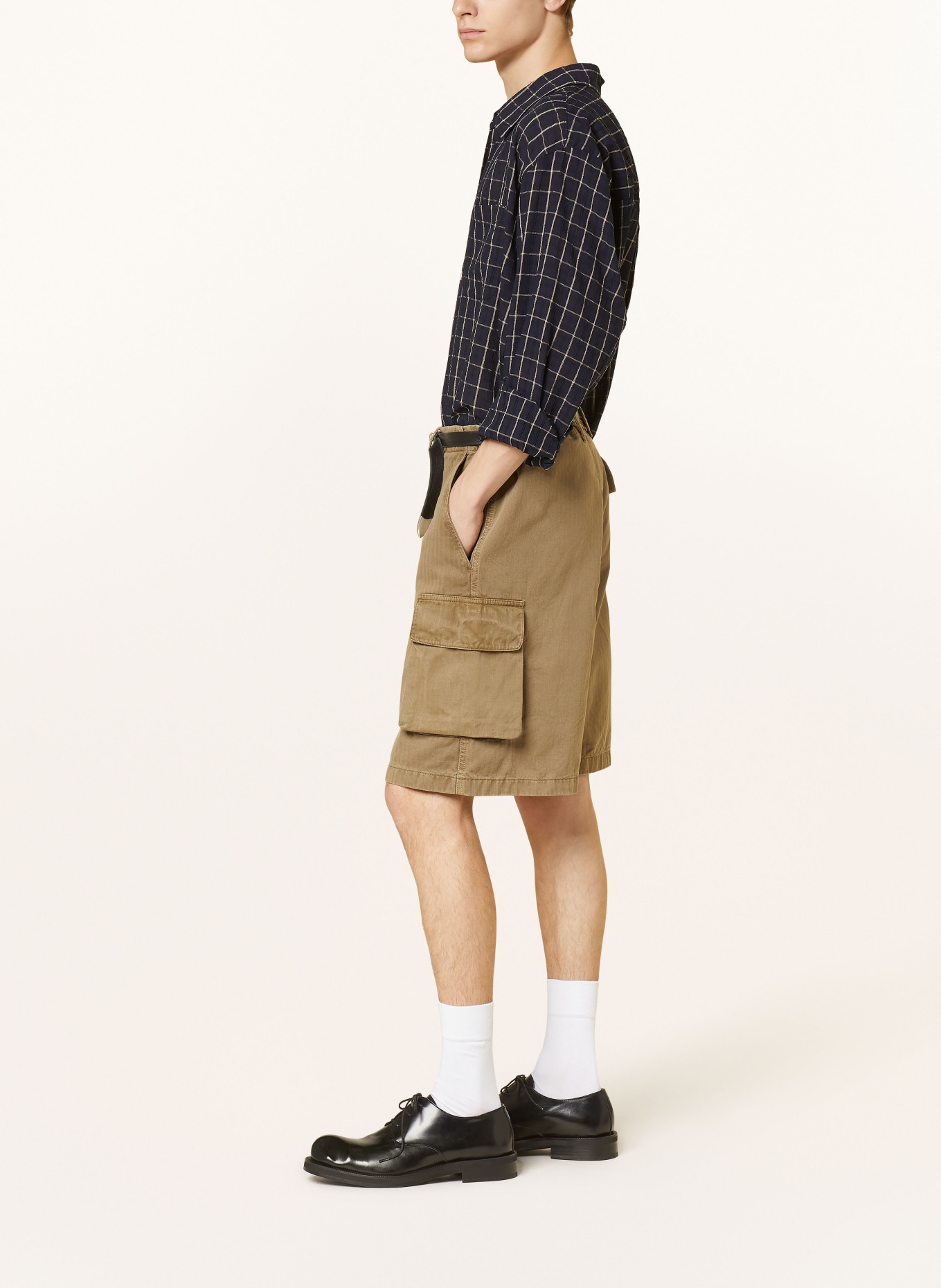 OUR LEGACY Cargo shorts MOUNT, Color: KHAKI (Image 4)