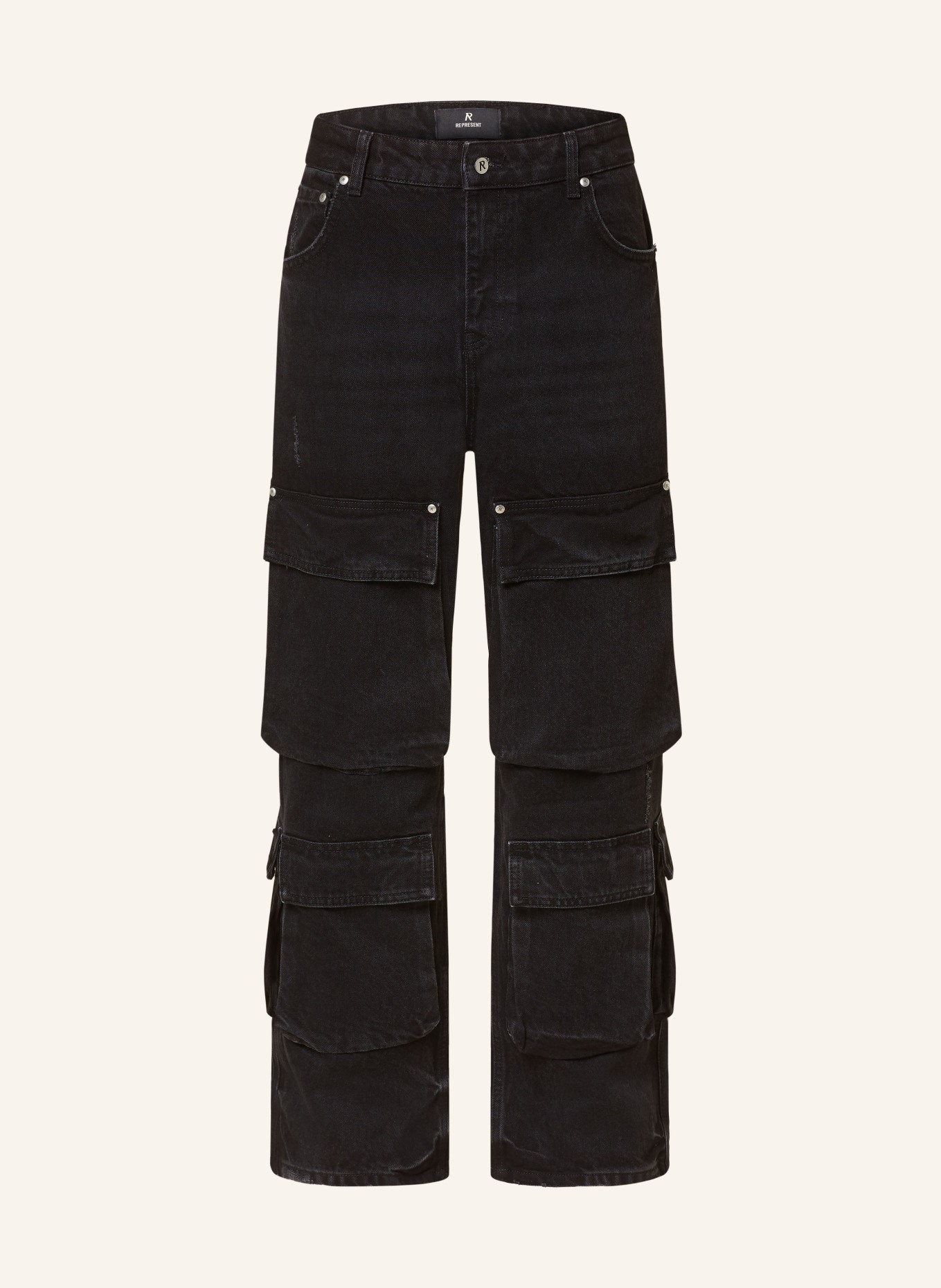 REPRESENT Cargo jeans R3CA regular fit, Color: 01 BLACK (Image 1)