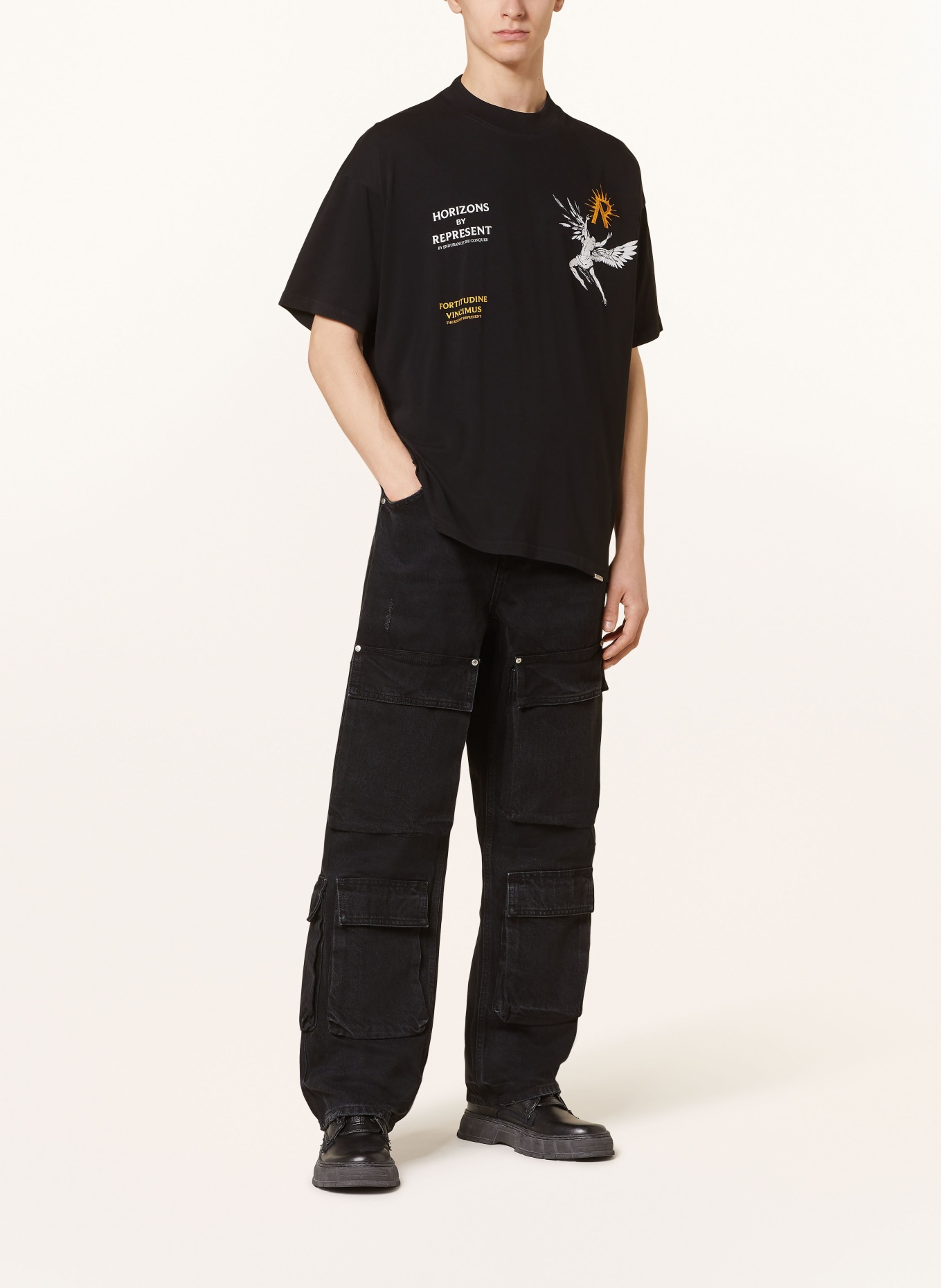 REPRESENT Cargo jeans R3CA regular fit, Color: 01 BLACK (Image 2)