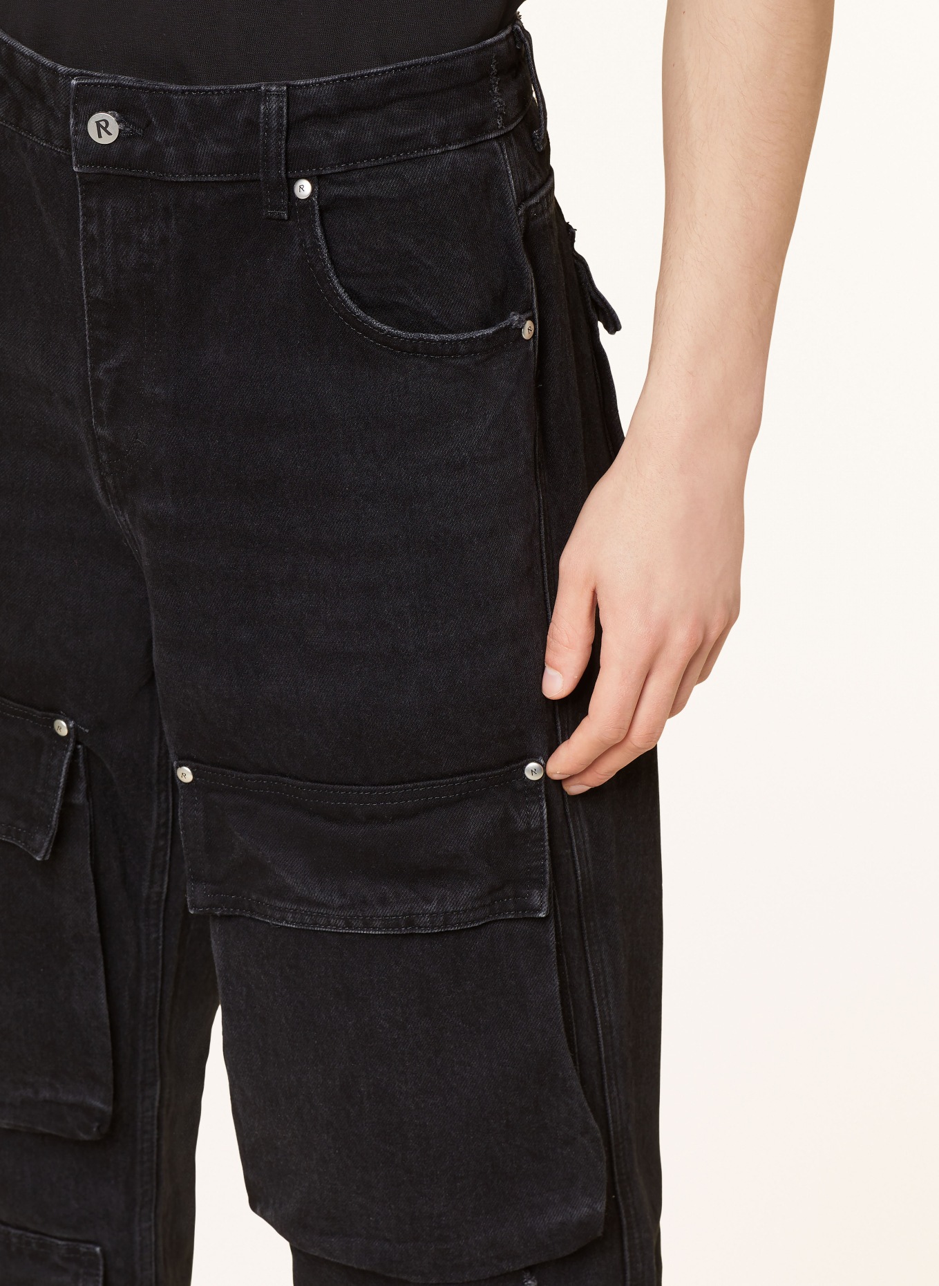 REPRESENT Cargo jeans R3CA regular fit, Color: 01 BLACK (Image 5)