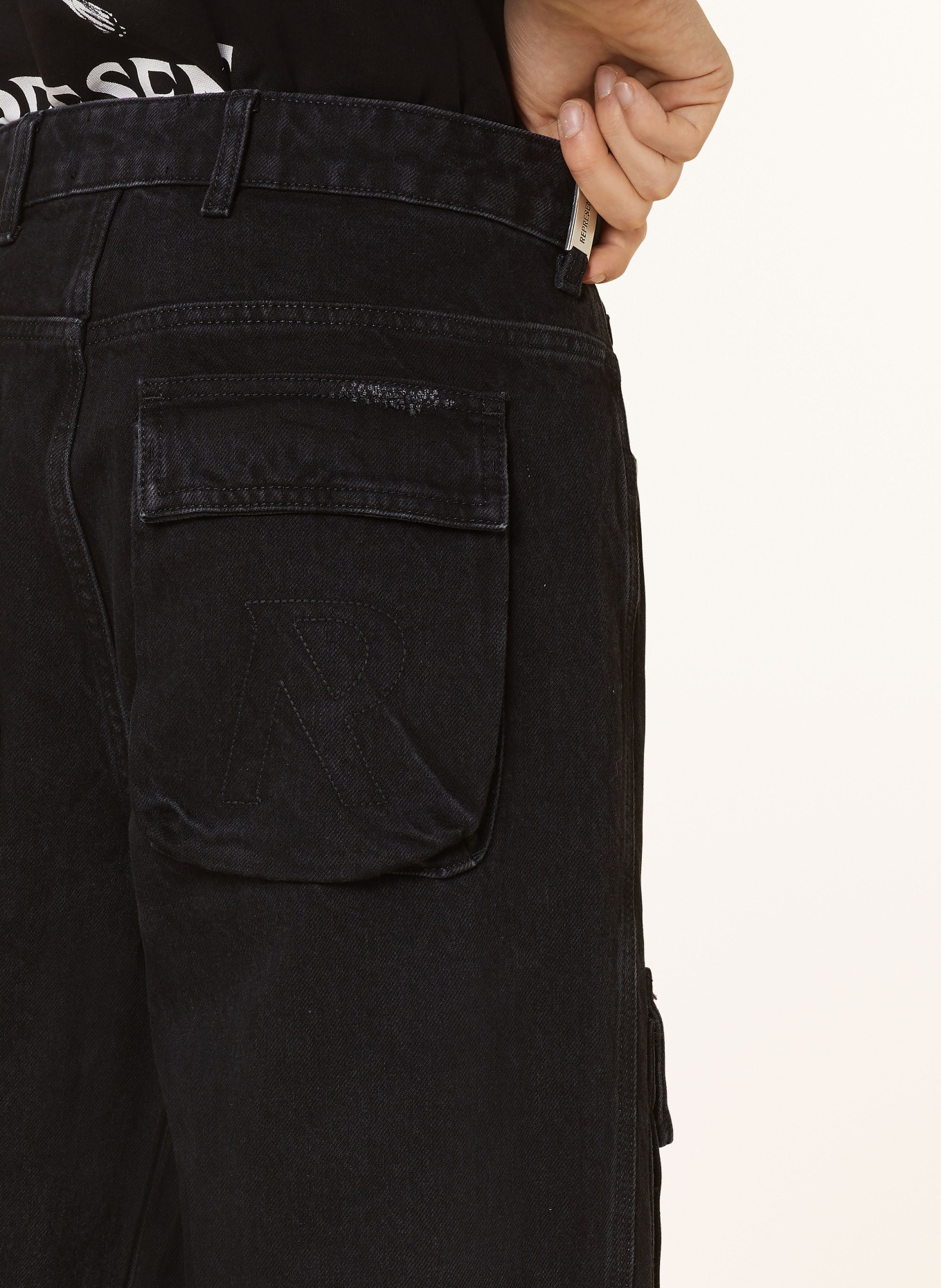 REPRESENT Cargo jeans R3CA regular fit, Color: 01 BLACK (Image 6)