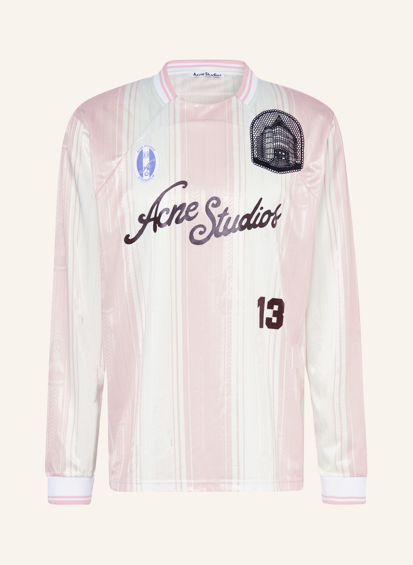 Acne Studios Long sleeve shirt, Color: PINK/ WHITE (Image 1)