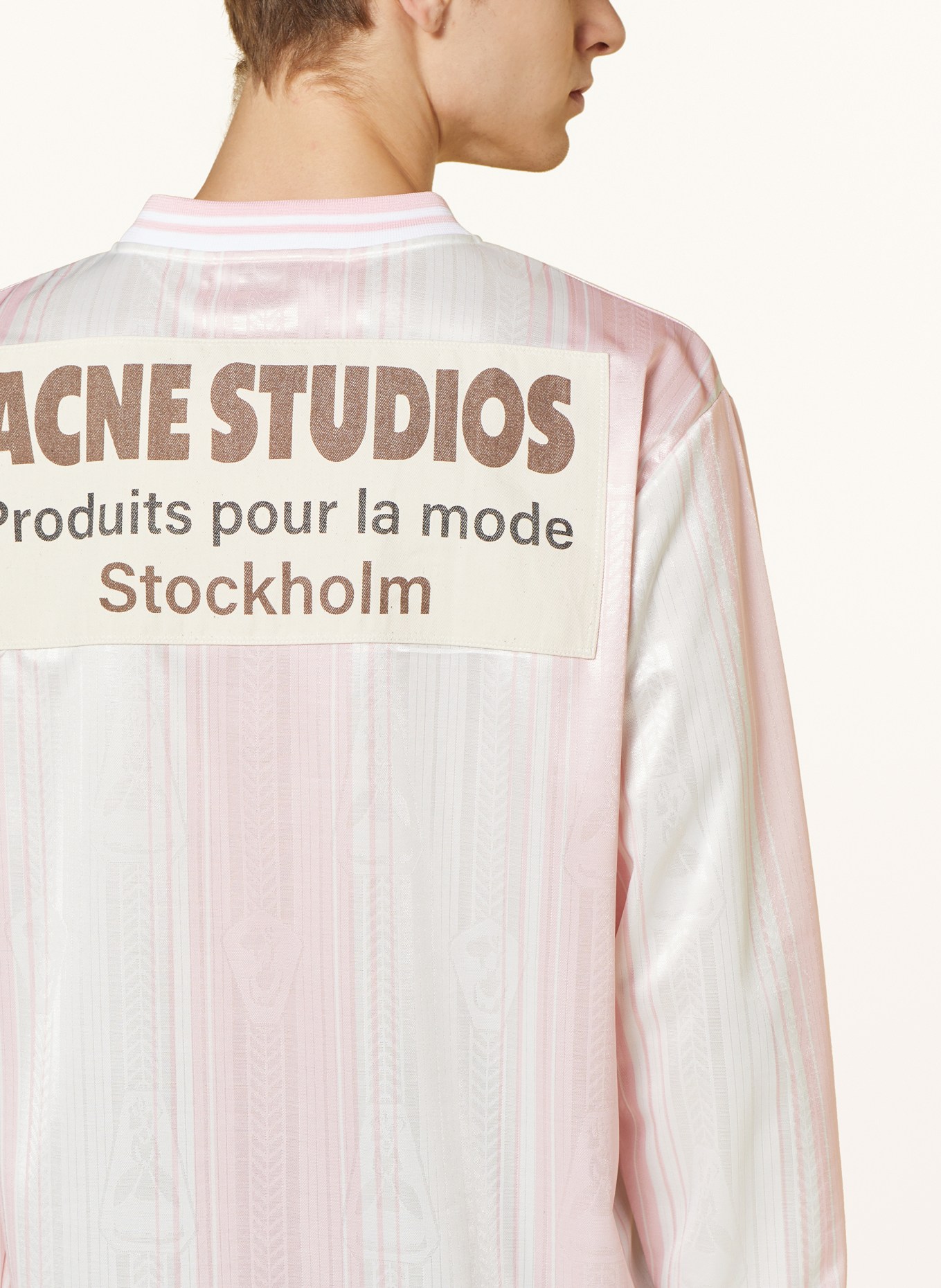 Acne Studios Tričko s dlouhým rukávem, Barva: RŮŽOVÁ/ BÍLÁ (Obrázek 5)