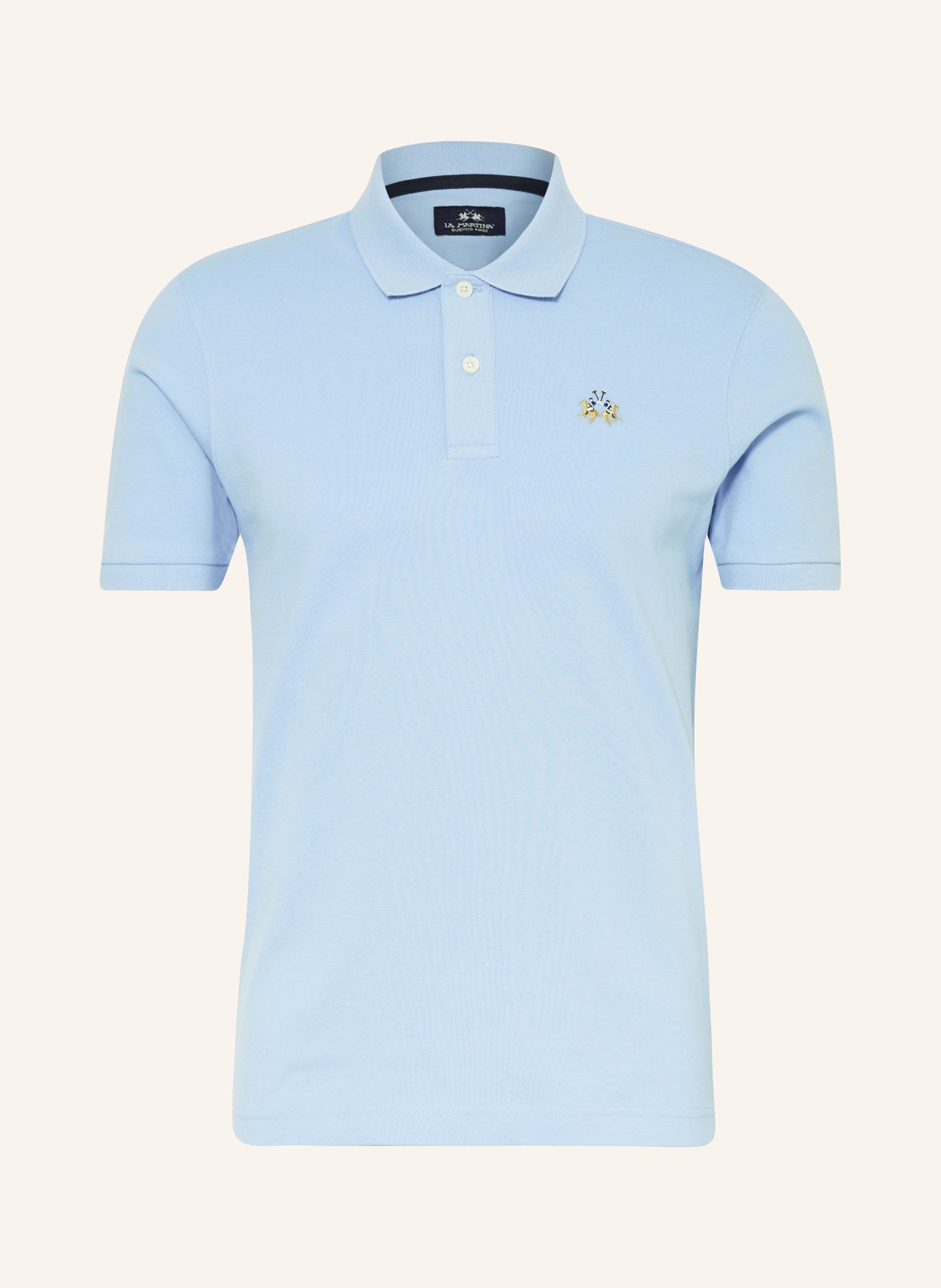 LA MARTINA Piqué-Poloshirt Slim Fit, Farbe: HELLBLAU (Bild 1)