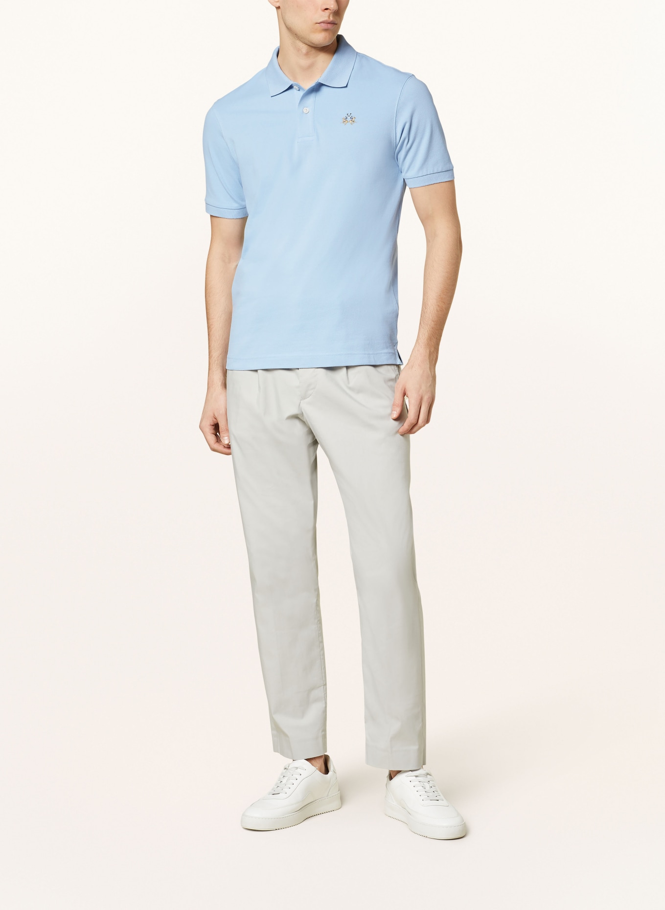 LA MARTINA Piqué polo shirt slim fit, Color: LIGHT BLUE (Image 2)