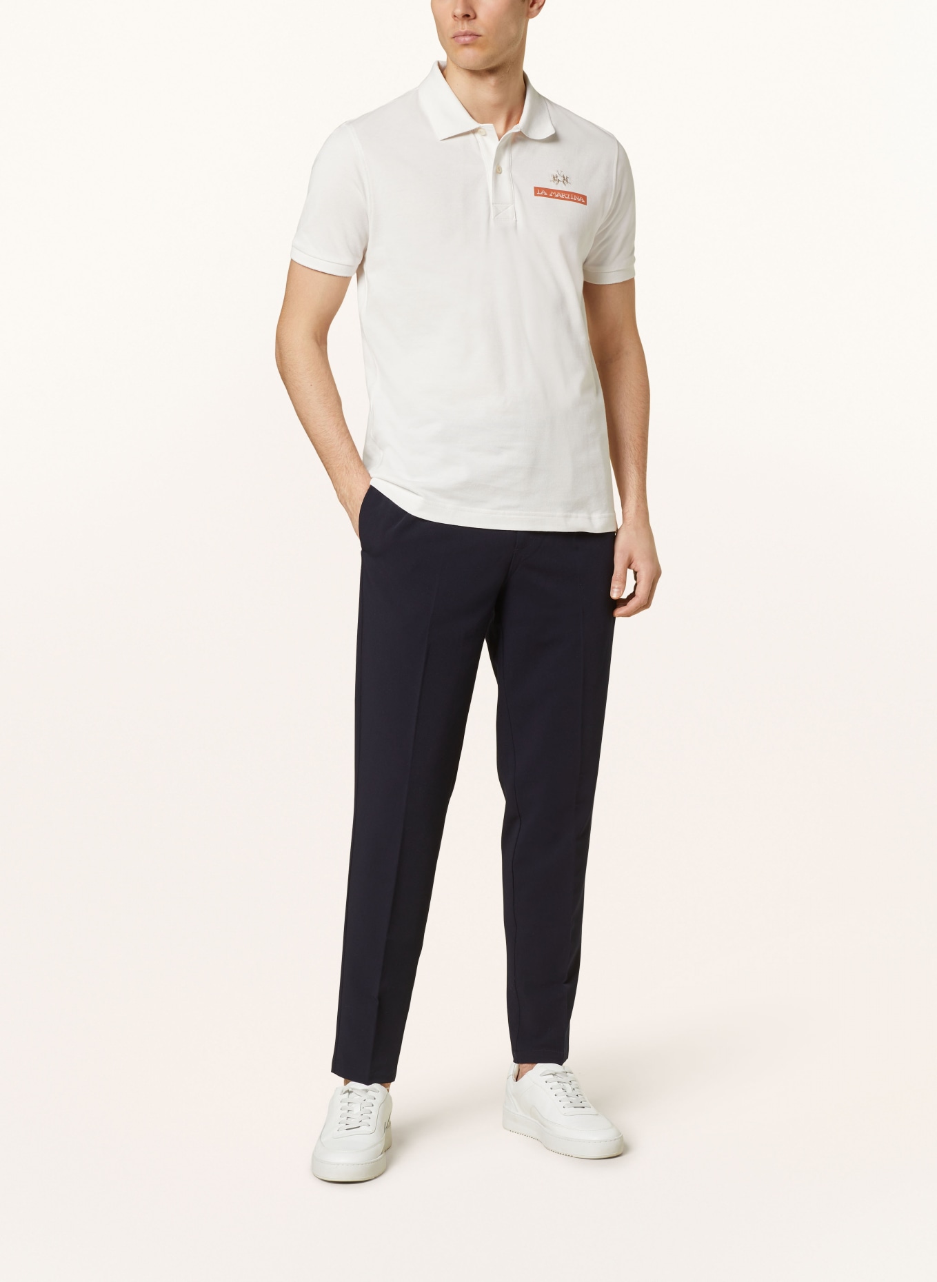 LA MARTINA Piqué polo shirt regular fit, Color: WHITE (Image 3)