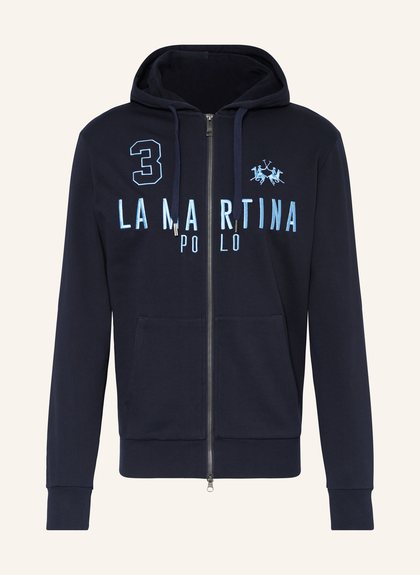 LA MARTINA Sweat jacket, Color: DARK BLUE/ BLUE (Image 1)
