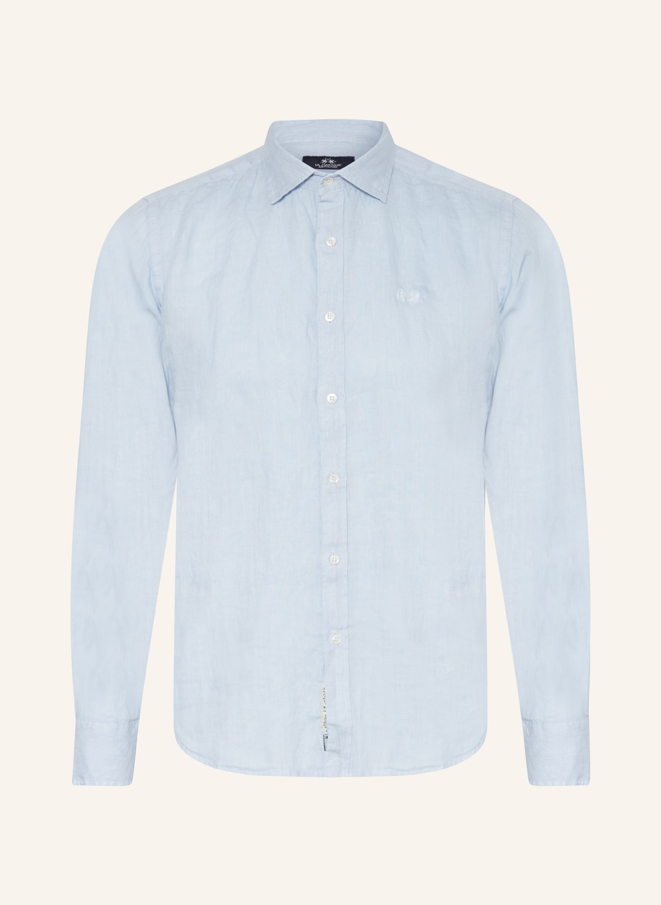 LA MARTINA Linen shirt regular fit, Color: LIGHT BLUE (Image 1)