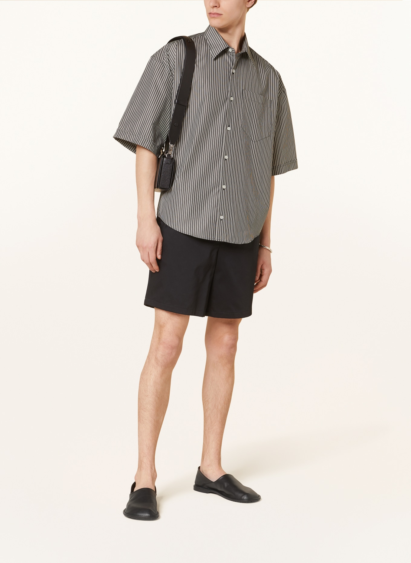 AMI PARIS Short sleeve shirt comfort fit, Color: BLACK/ ECRU (Image 2)