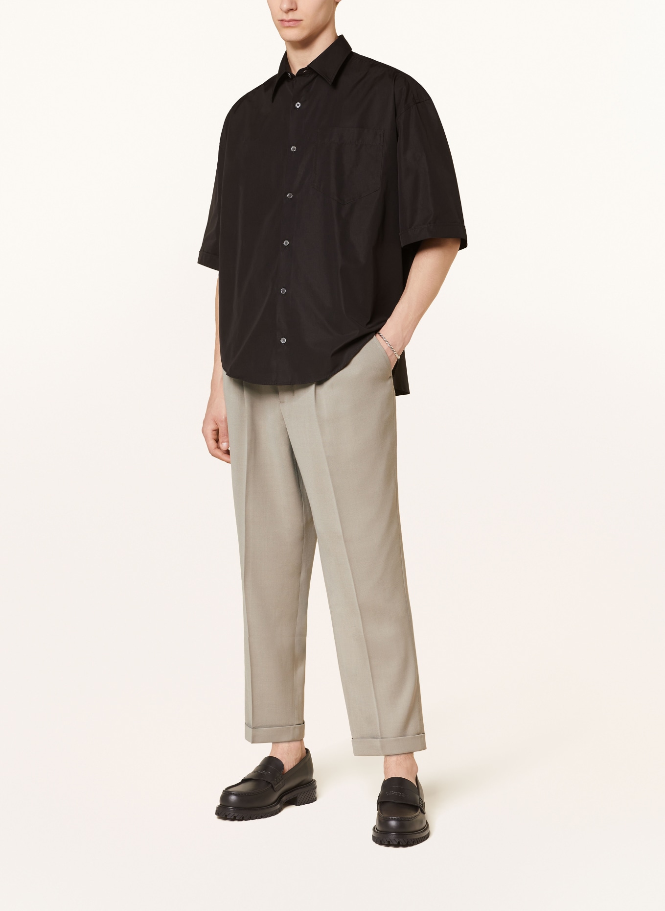 AMI PARIS Koszula z krótkim rękawem comfort fit, Kolor: CZARNY (Obrazek 2)