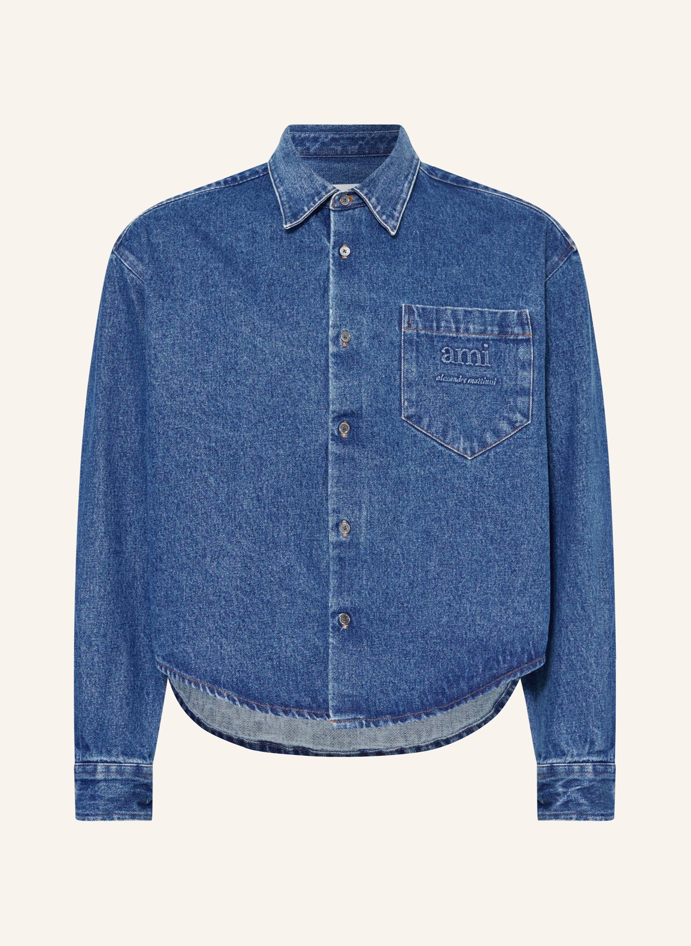 AMI PARIS Overjacket z jeansu, Kolor: NIEBIESKI (Obrazek 1)