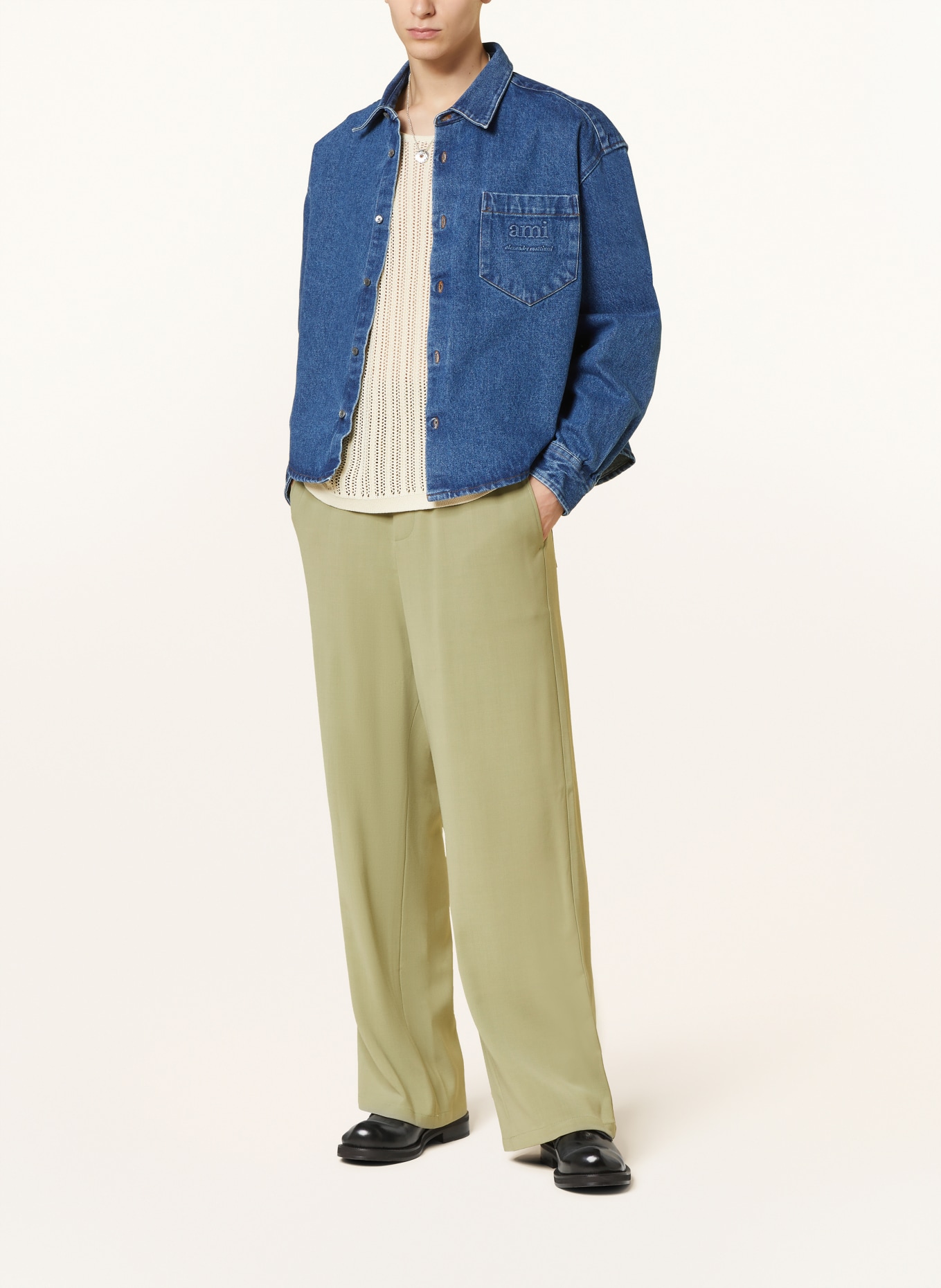 AMI PARIS Overjacket z jeansu, Kolor: NIEBIESKI (Obrazek 2)