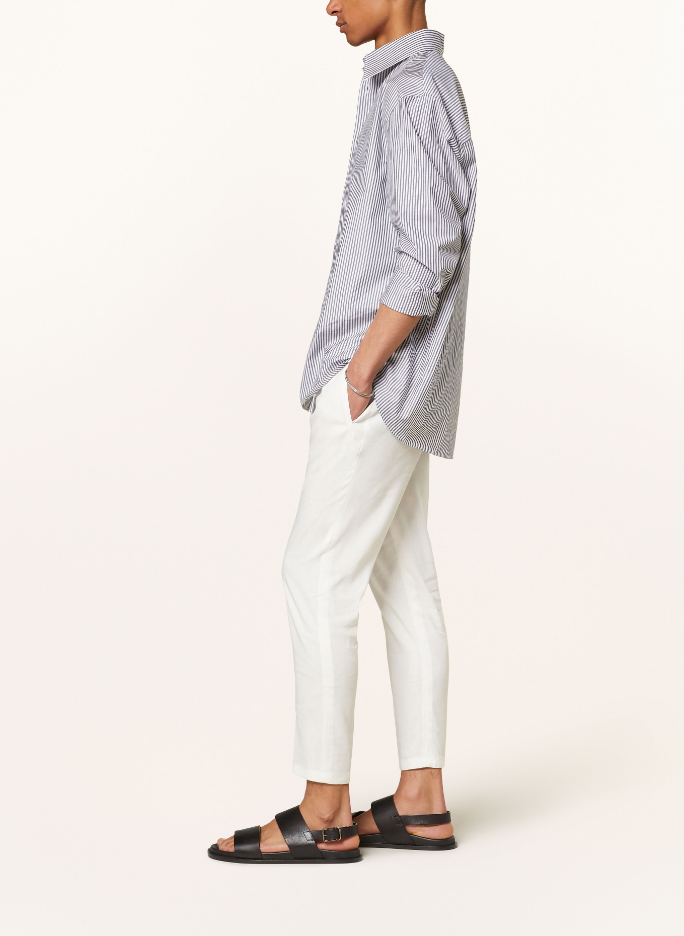 DRYKORN Trousers JEGER Extra slim fit with linen, Color: ECRU (Image 4)