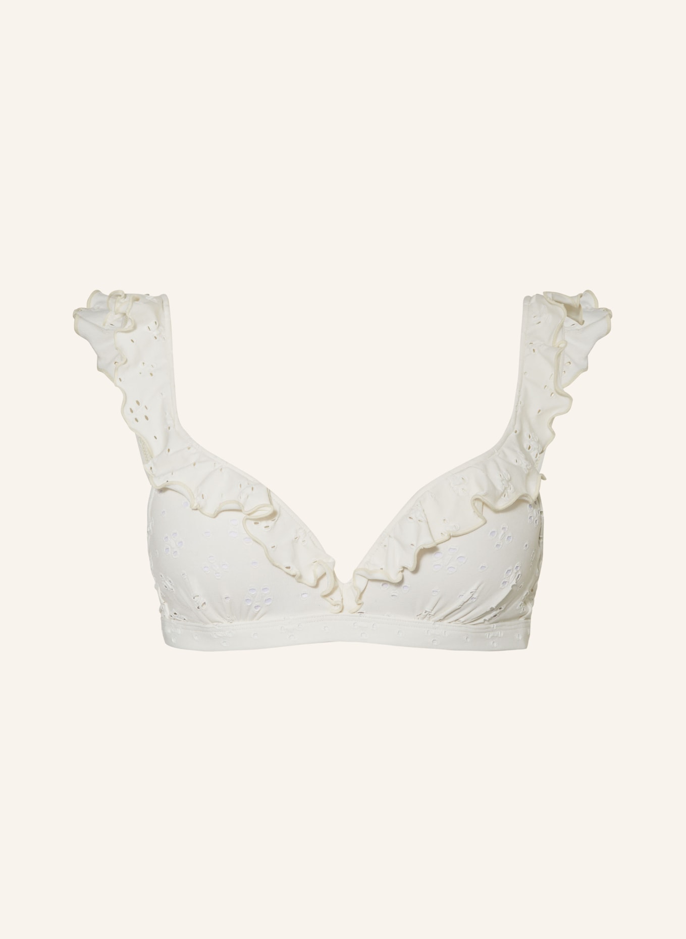 BEACHLIFE Underwired bikini top WHITE EMBROIDERY, Color: WHITE (Image 1)