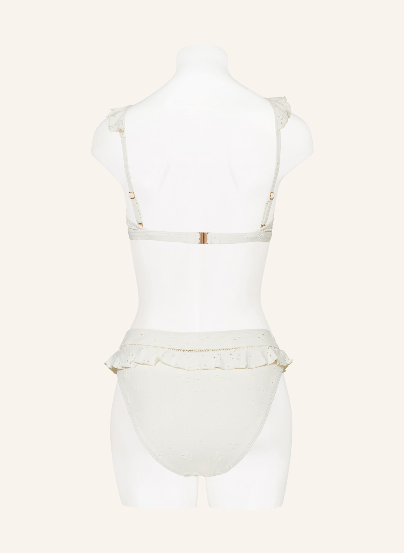 BEACHLIFE Underwired bikini top WHITE EMBROIDERY, Color: WHITE (Image 3)