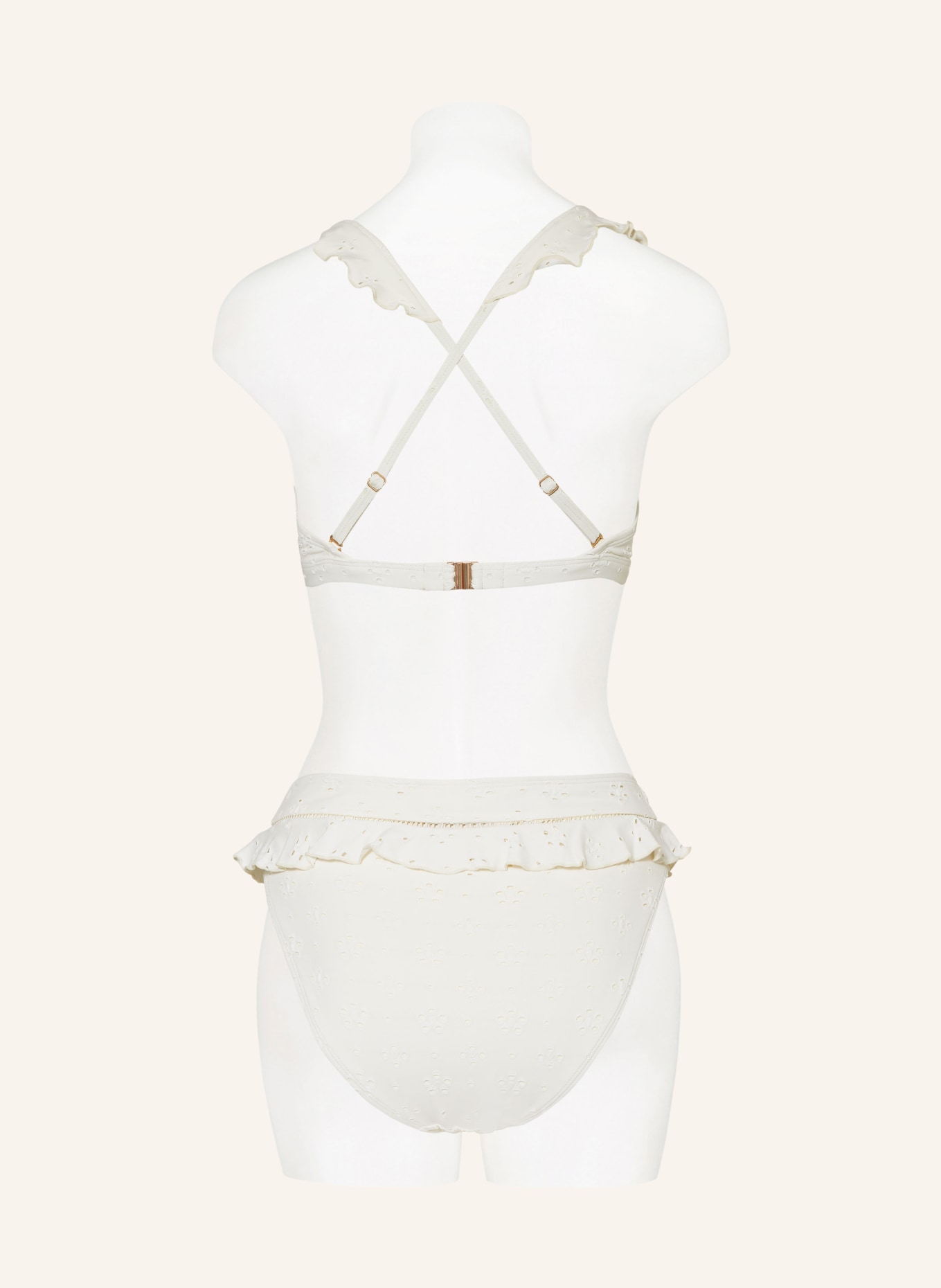 BEACHLIFE Underwired bikini top WHITE EMBROIDERY, Color: WHITE (Image 4)