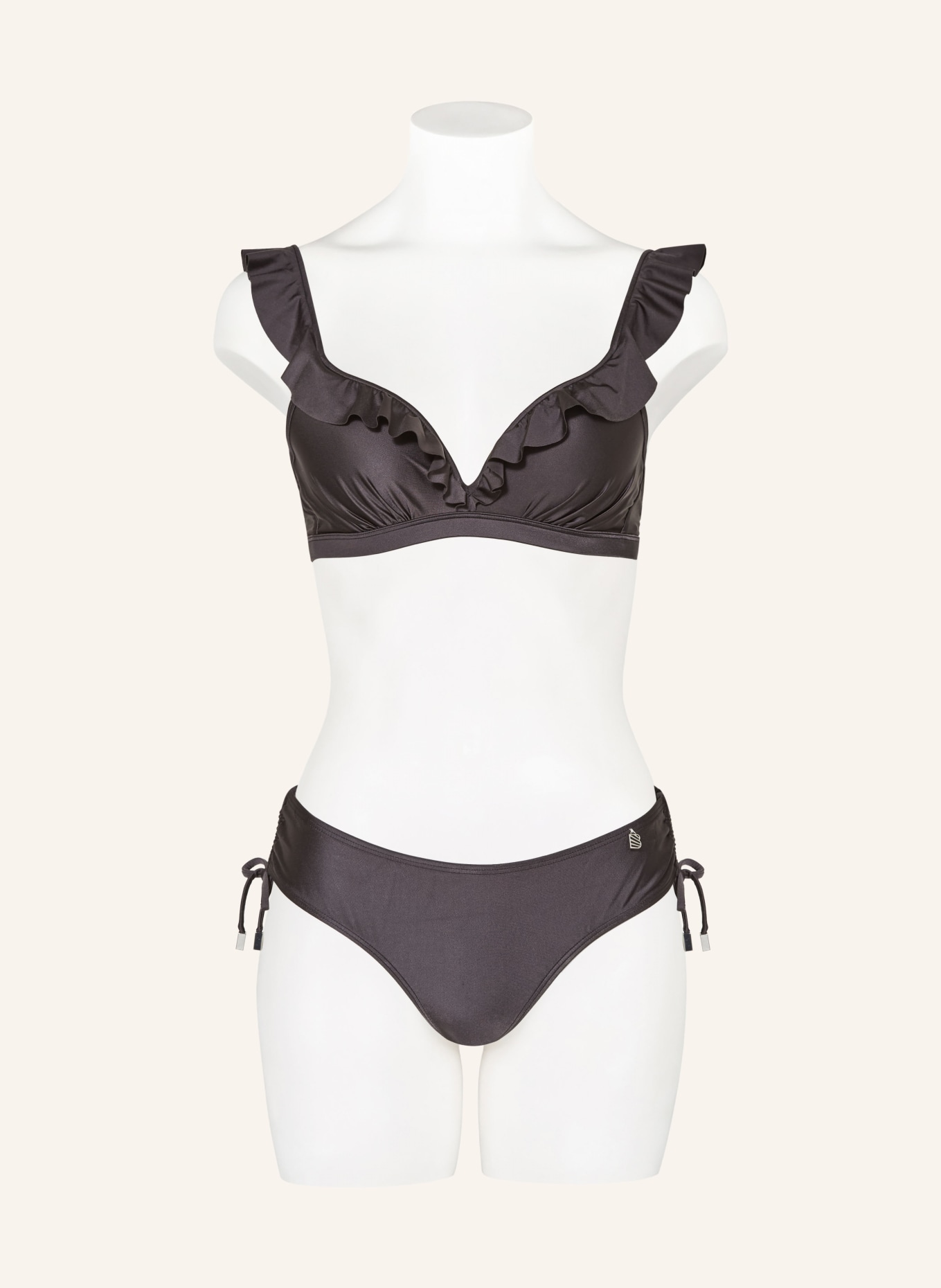 BEACHLIFE Basic-Bikini-Hose DARK GREY, Farbe: DUNKELGRAU (Bild 2)