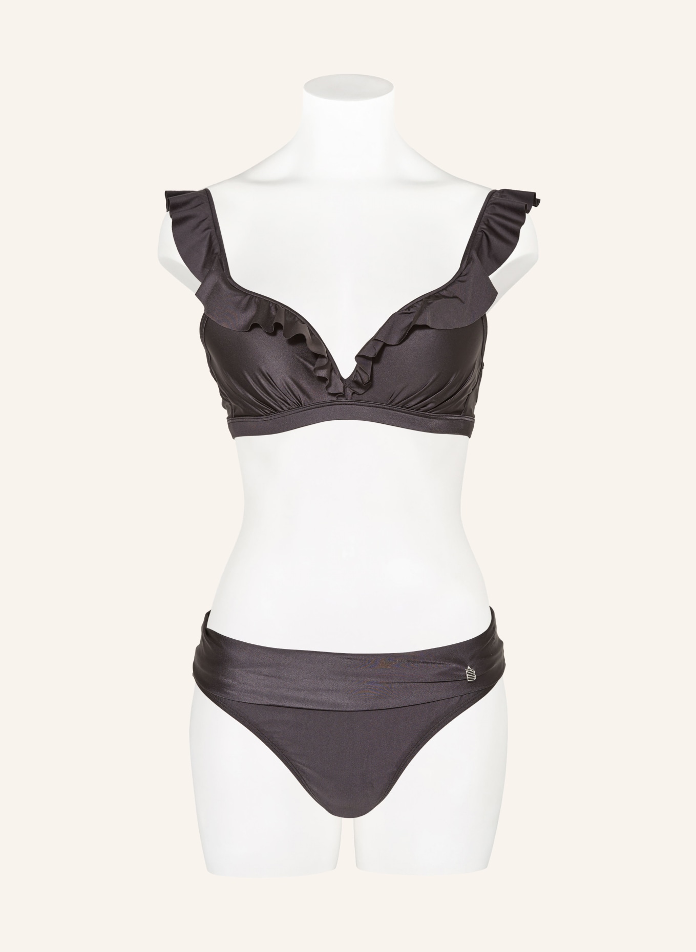 BEACHLIFE Basic-Bikini-Hose DARK GREY, Farbe: DUNKELGRAU (Bild 2)