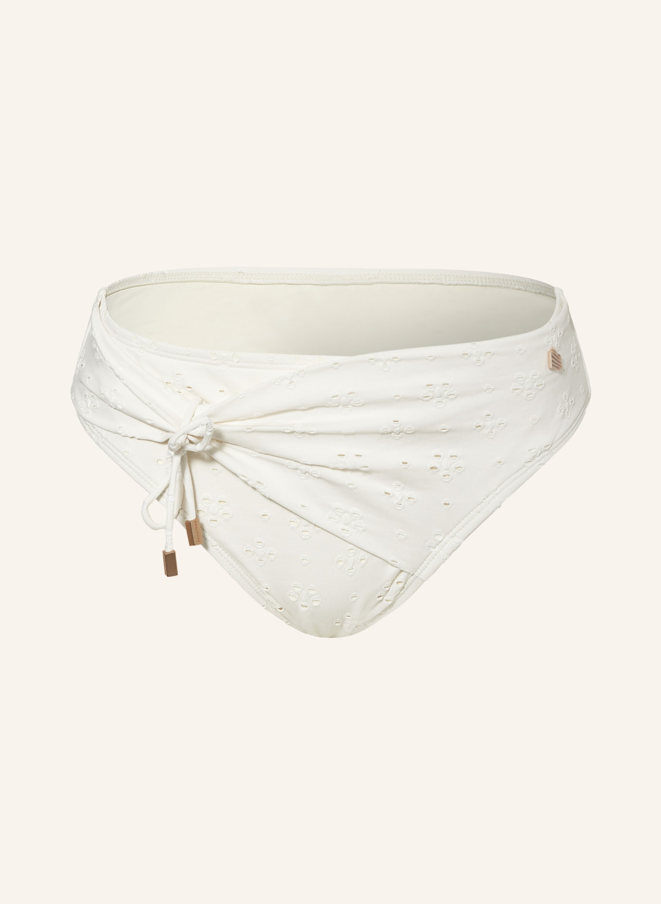 BEACHLIFE Basic bikini bottoms WHITE EMBROIDERY, Color: WHITE (Image 1)