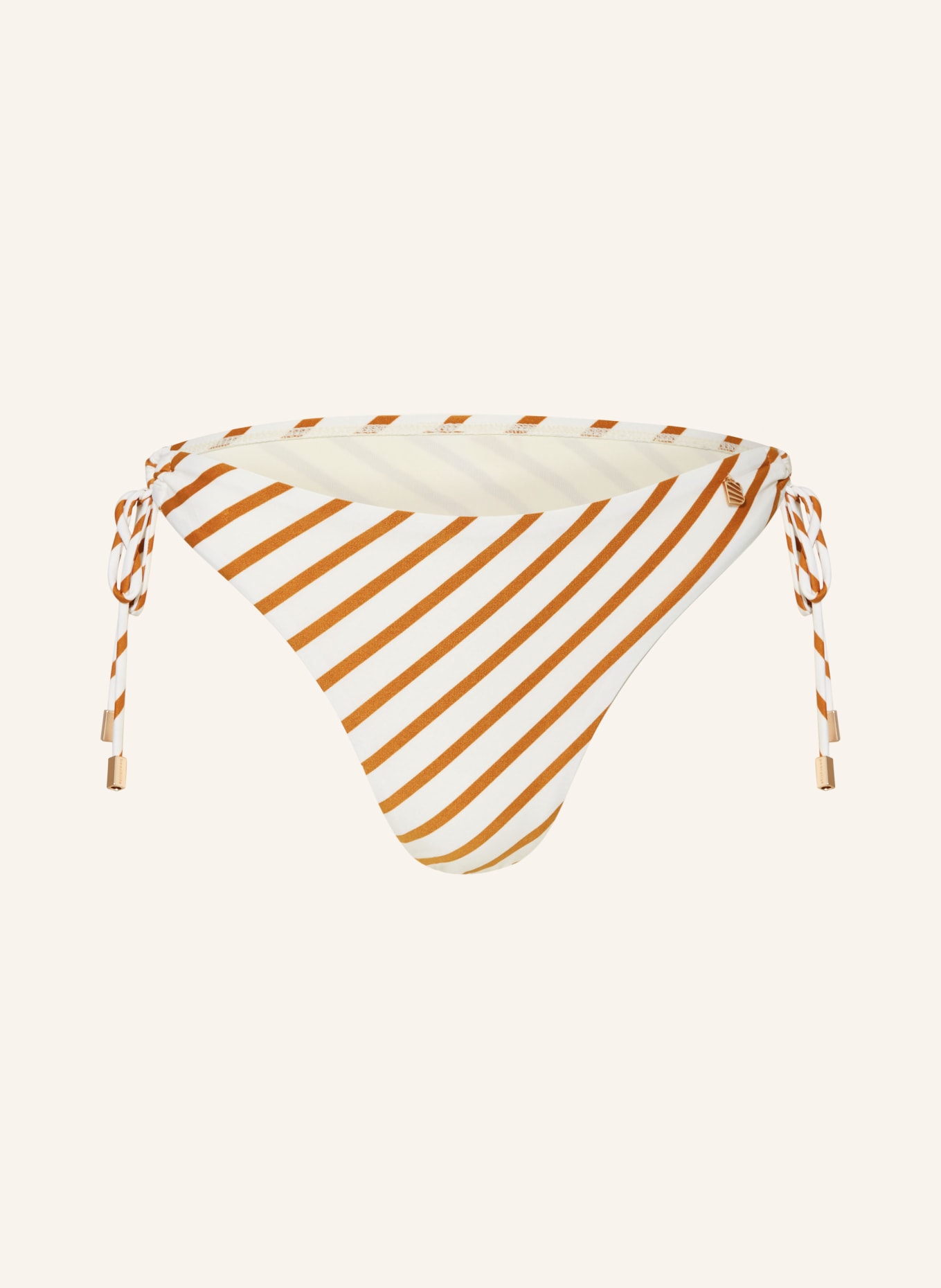BEACHLIFE Triangel-Bikini-Hose SPICE STRIPE, Farbe: CREME/ COGNAC (Bild 1)