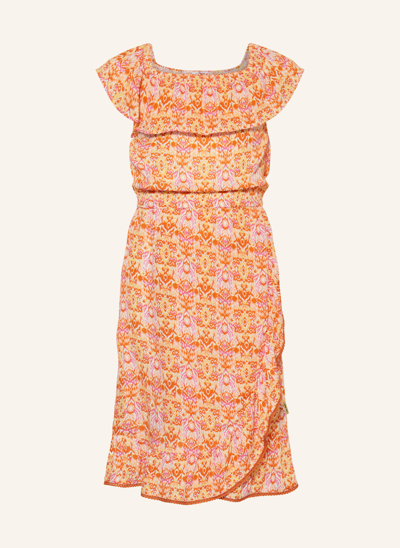 VINGINO Kleid PENINAH mit Rüschen und Spitze, Farbe: HELLORANGE/ ORANGE/ PINK (Bild 1)