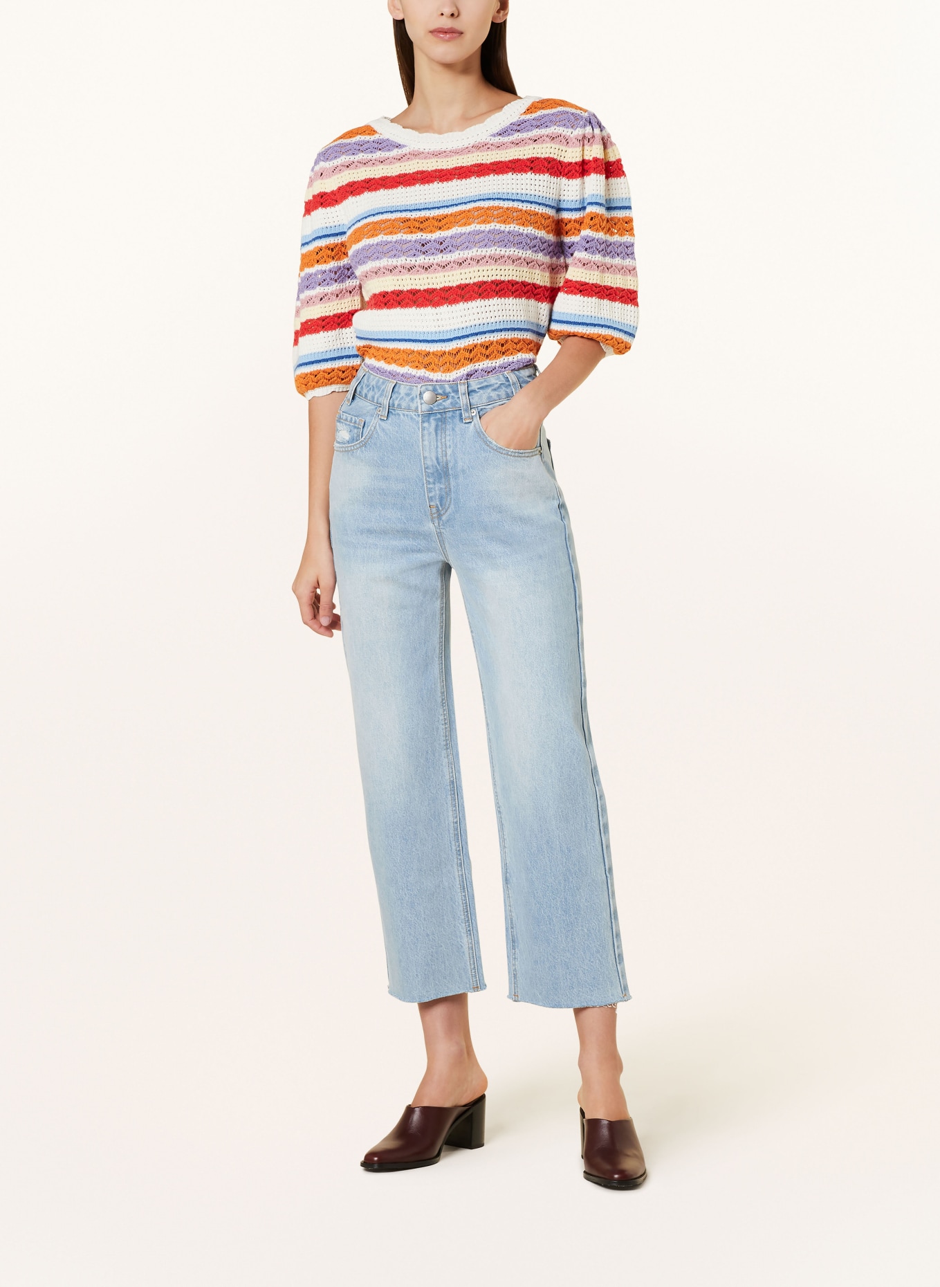 SUNCOO 7/8 straight jeans ROBIN, Color: 30 BLEU JEANS (Image 2)