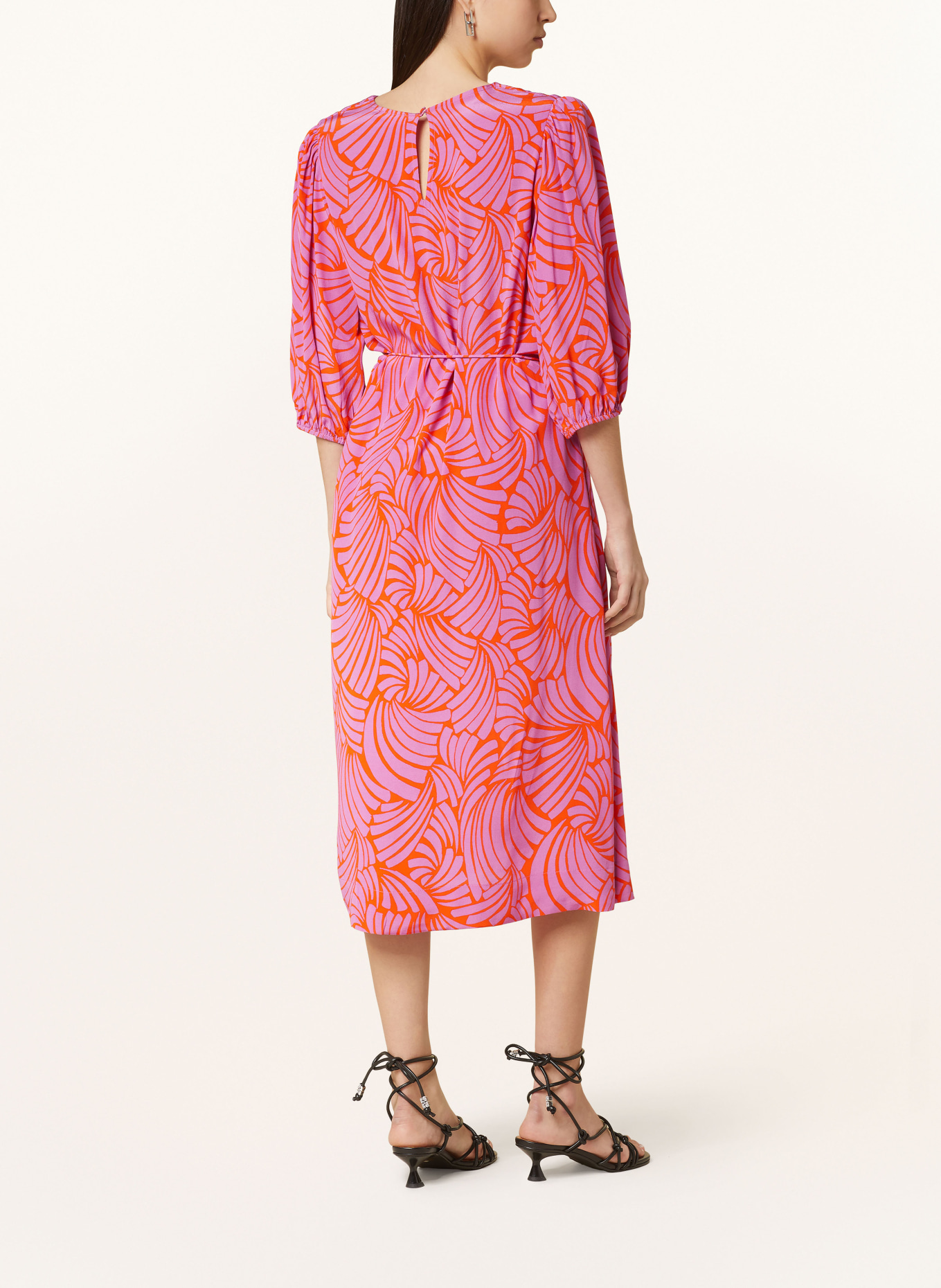 SUNCOO Dress CRINA with 3/4 sleeves, Color: 50 FUCHSIA (Image 3)