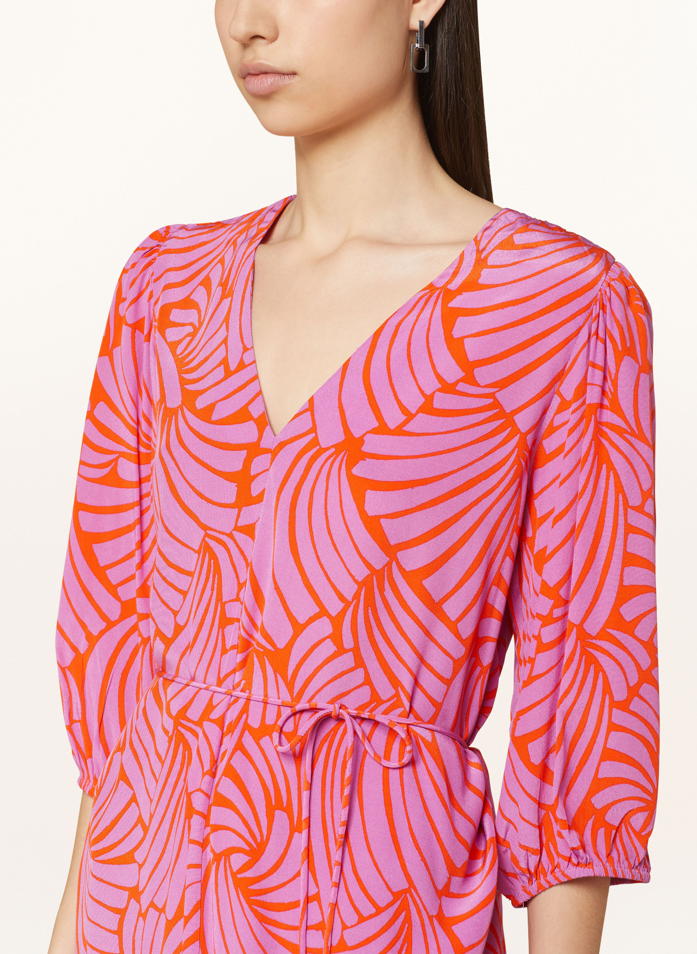 SUNCOO Dress CRINA with 3/4 sleeves, Color: 50 FUCHSIA (Image 4)
