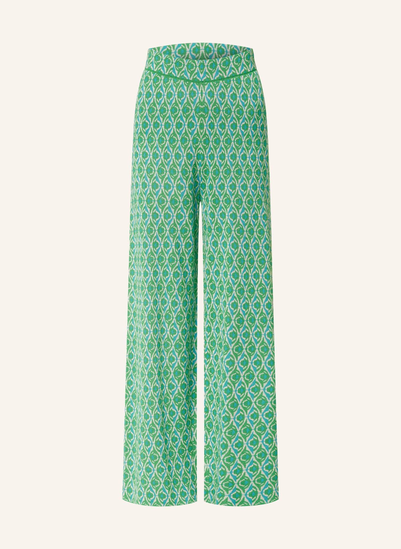 SUNCOO Knit trousers JONAS, Color: GREEN/ BLUE/ CREAM (Image 1)