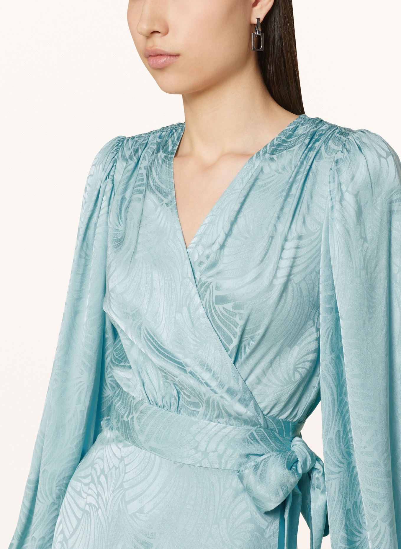 SUNCOO Wrap dress CAMELA, Color: LIGHT BLUE (Image 4)