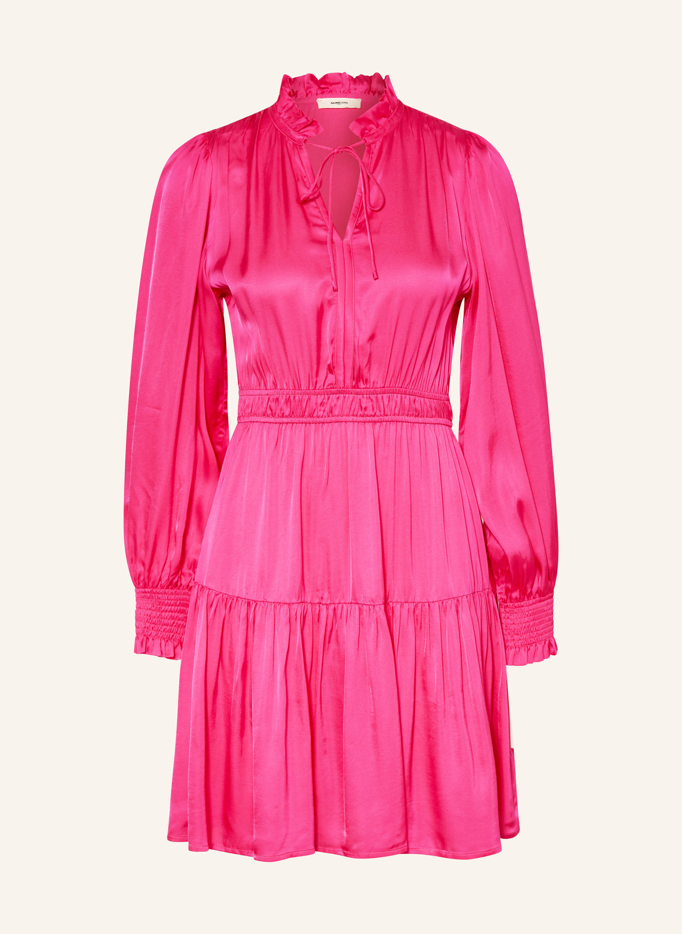 SUNCOO Satin dress CLARA, Color: FUCHSIA (Image 1)