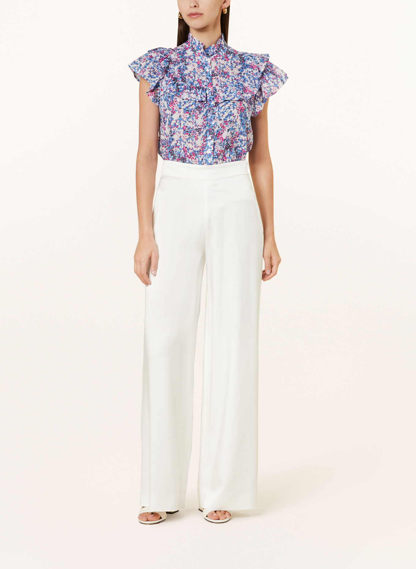 SUNCOO Shirt blouse LAURA, Color: FUCHSIA/ BLUE/ WHITE (Image 2)