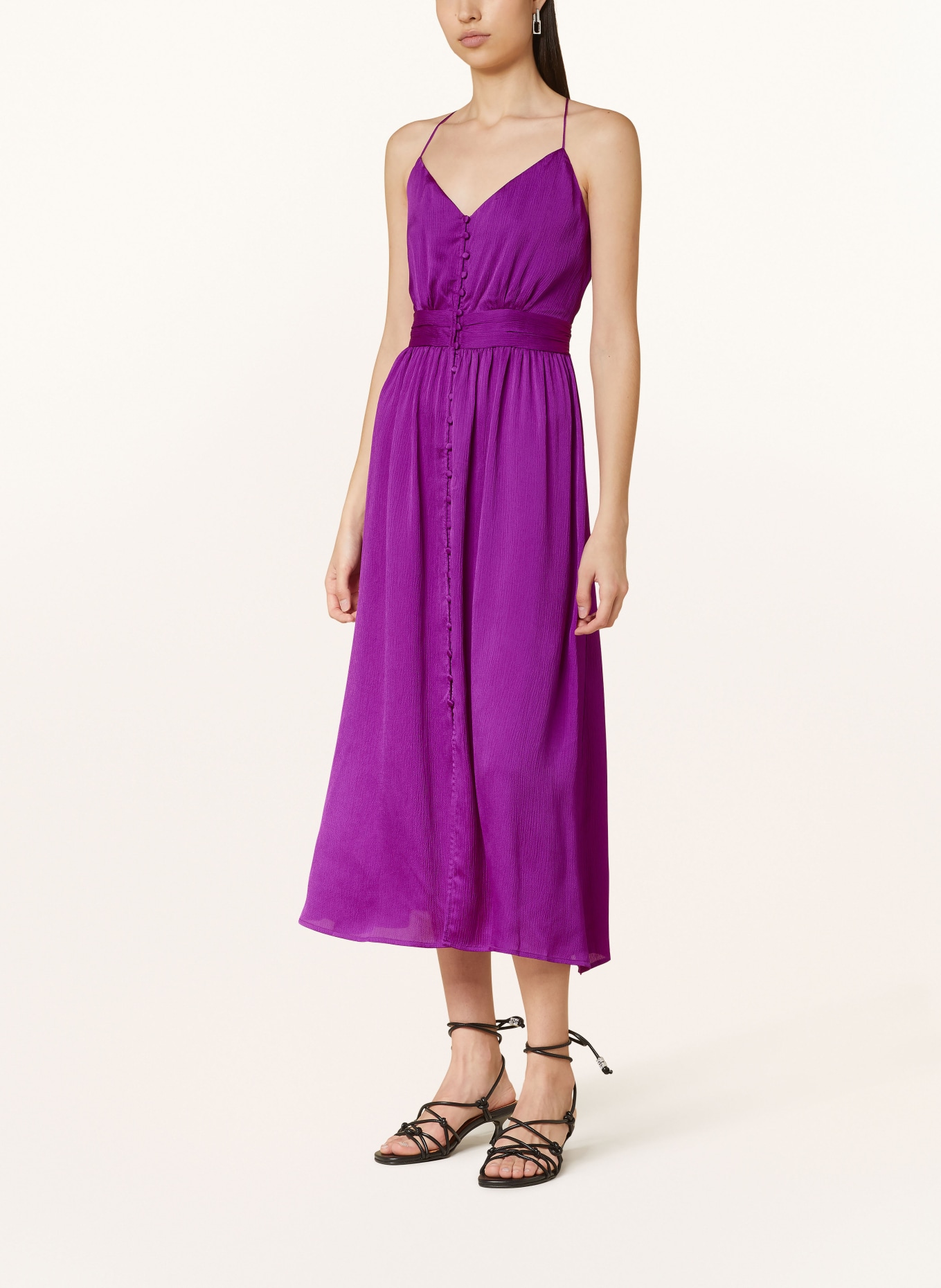 SUNCOO Satin dress CREST, Color: PURPLE (Image 2)