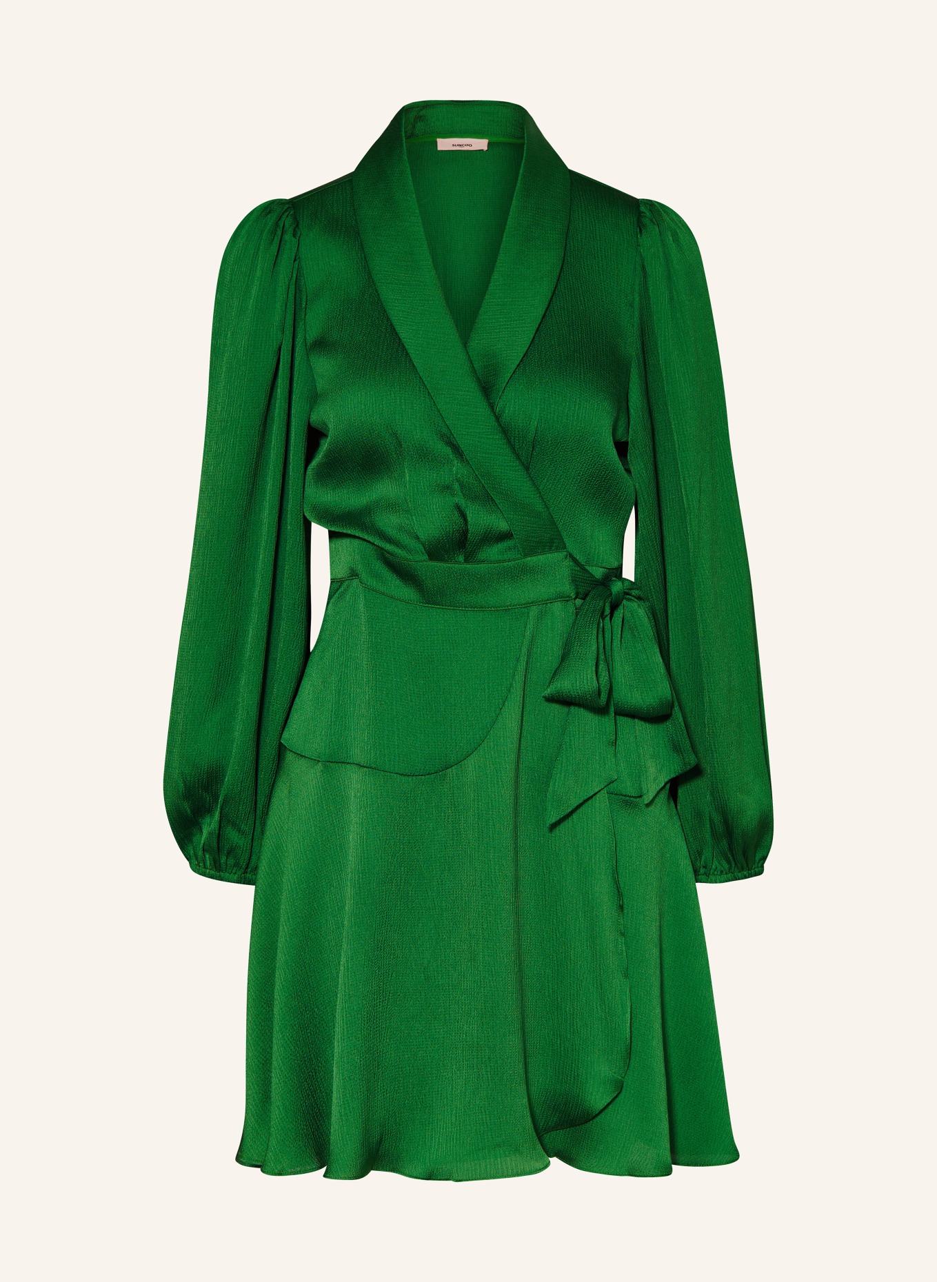 SUNCOO Wrap dress CLUN, Color: GREEN (Image 1)