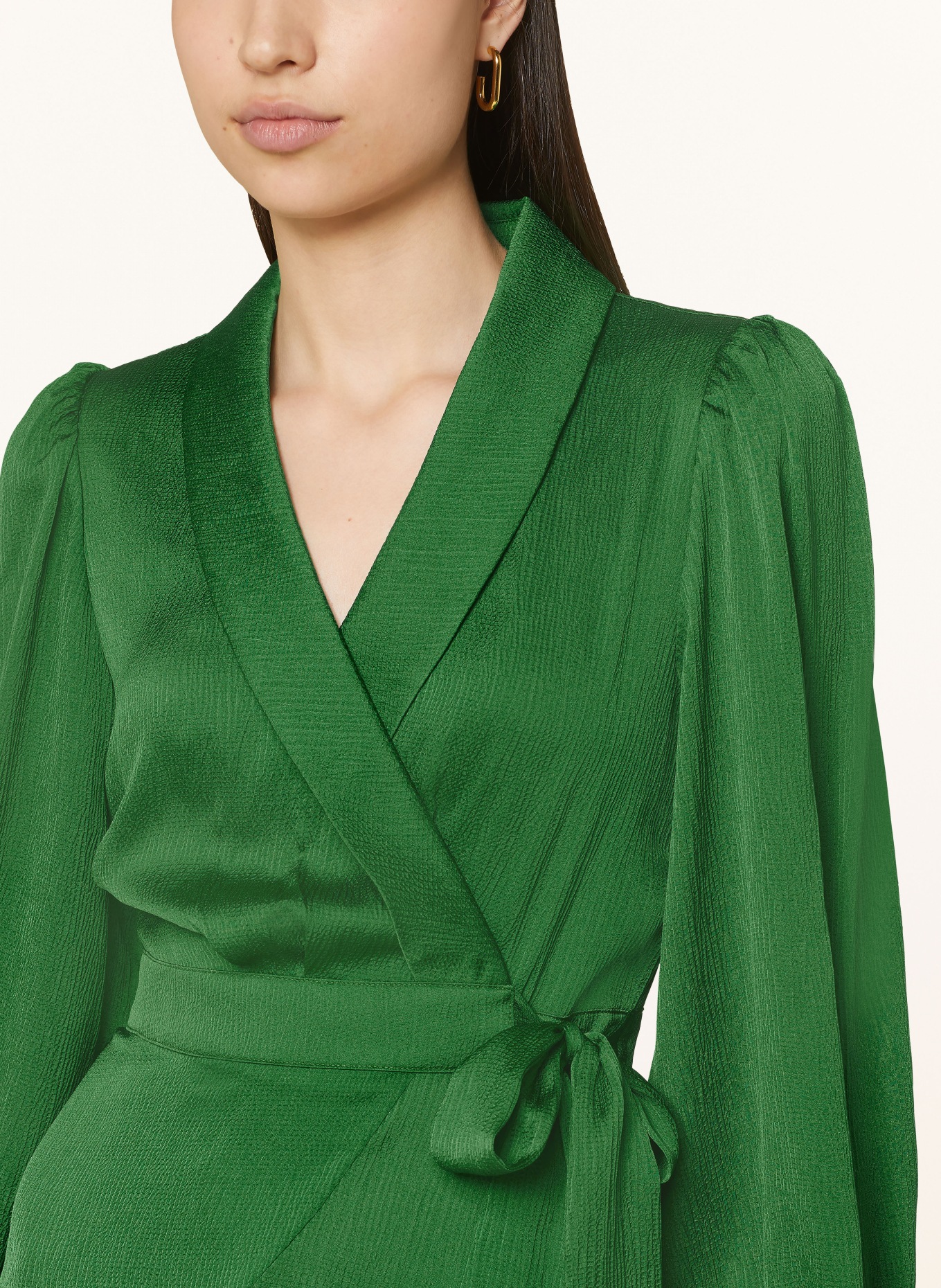 SUNCOO Wrap dress CLUN, Color: GREEN (Image 4)