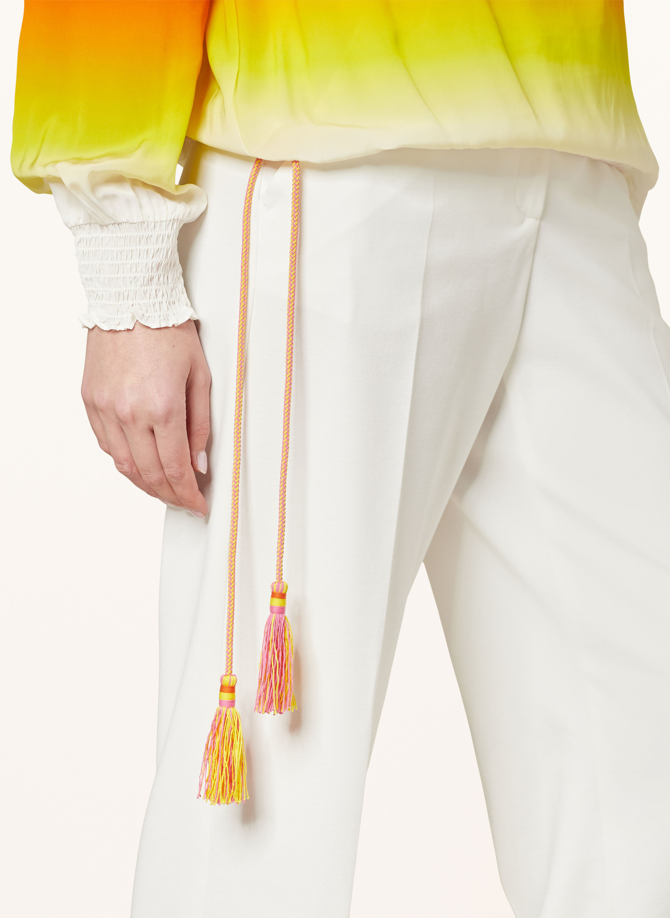 SPORTALM Off-Shoulder-Blusenshirt mit Rüschen, Farbe: PINK/ ORANGE/ GELB (Bild 5)