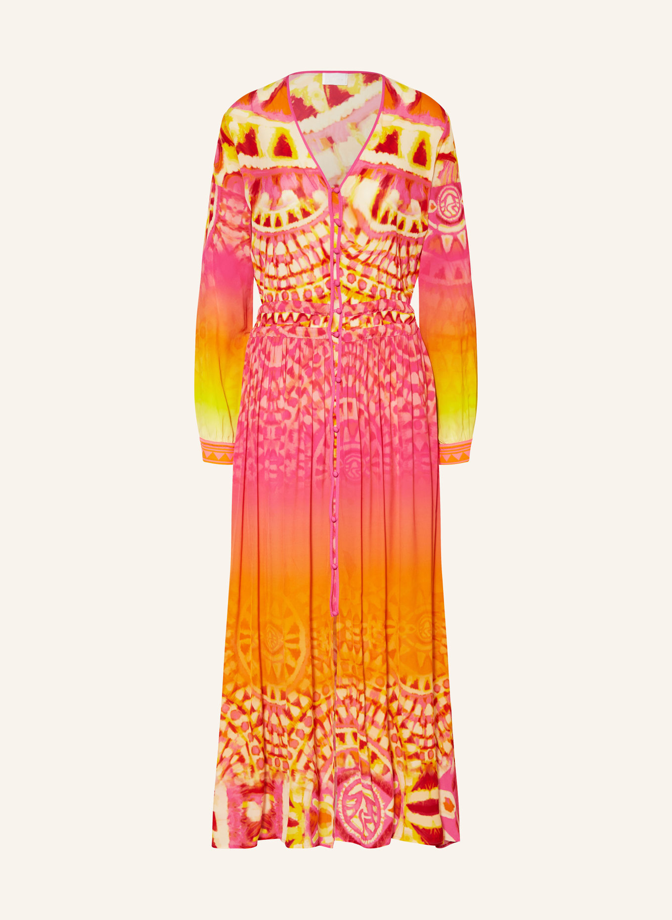 SPORTALM Shirt dress, Color: PINK/ ORANGE/ YELLOW (Image 1)